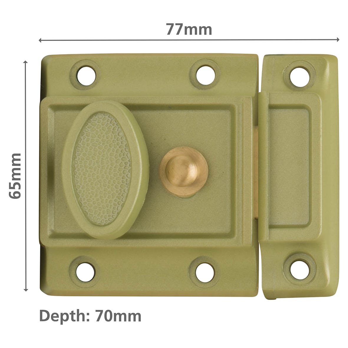 Traditional Nightlatch - 40mm Backset - Champagne Case/Polished Brass Cylinder - Pack of 5 - view 6
