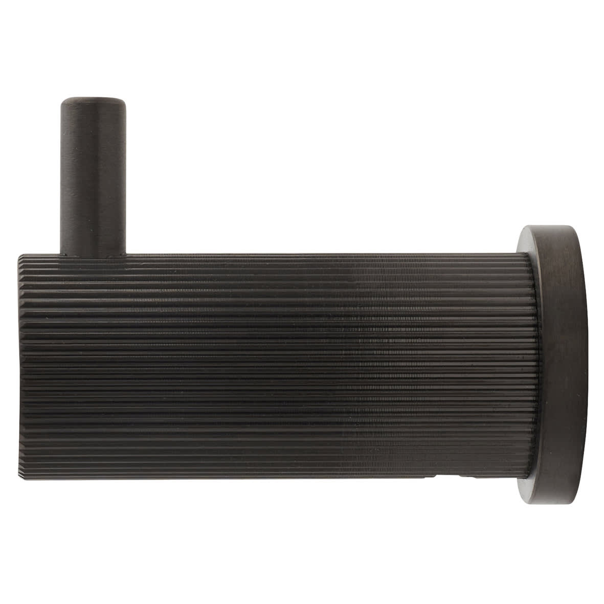 Brunel Diamond Reeded Single Coat Hook - 48 x 25mm - PVD Dark Bronze - view 2