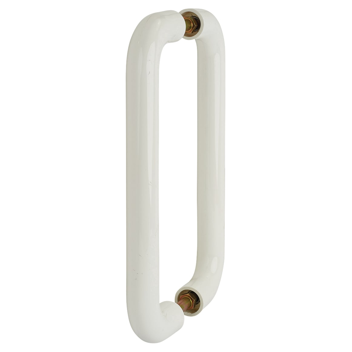 Diamond White Nylon D-Bar Door Pull Handles - Back to Back - 300mm c/c - view 2