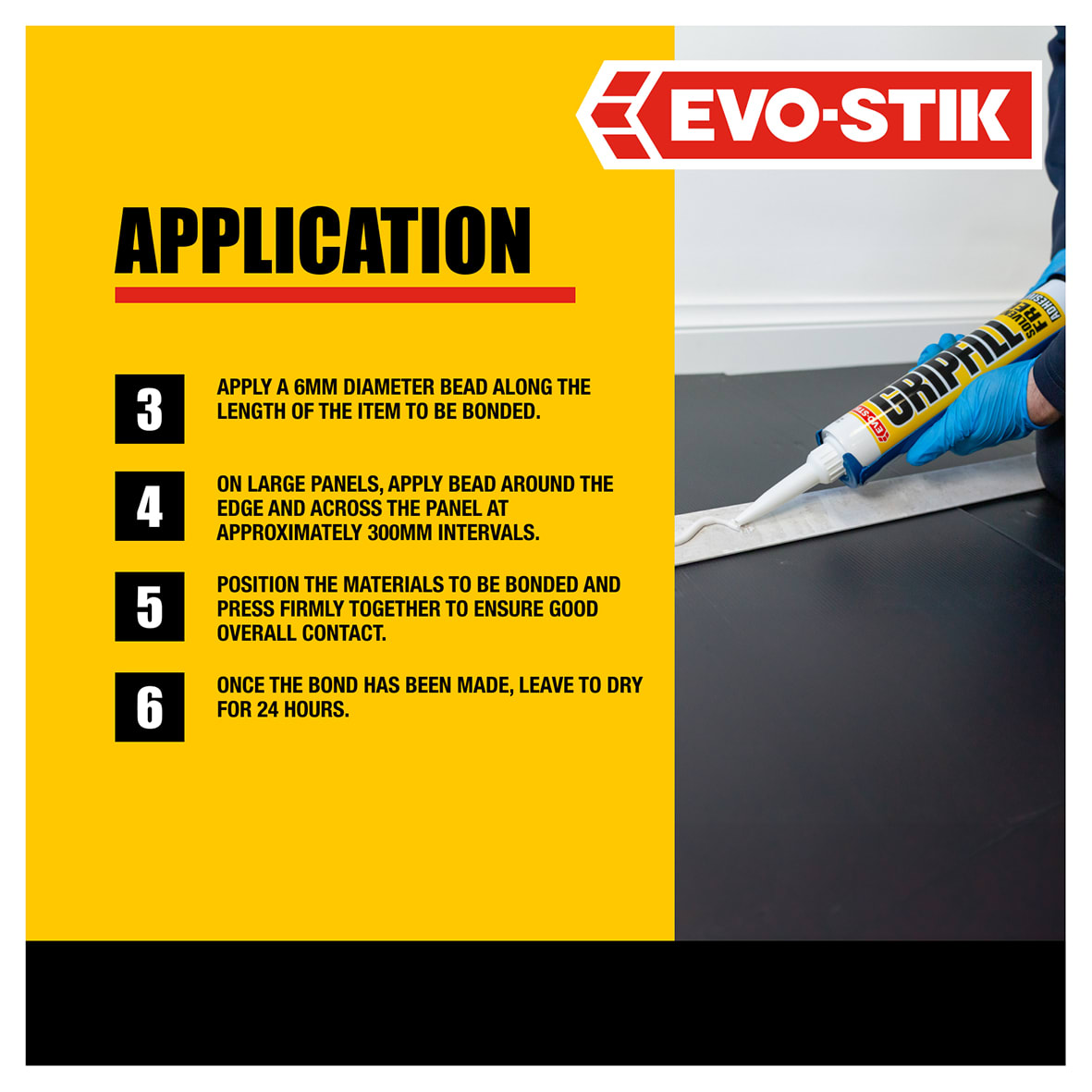 Yellow Gripfill Grab Adhesive - Solvent Free - 350ml - White - view 7