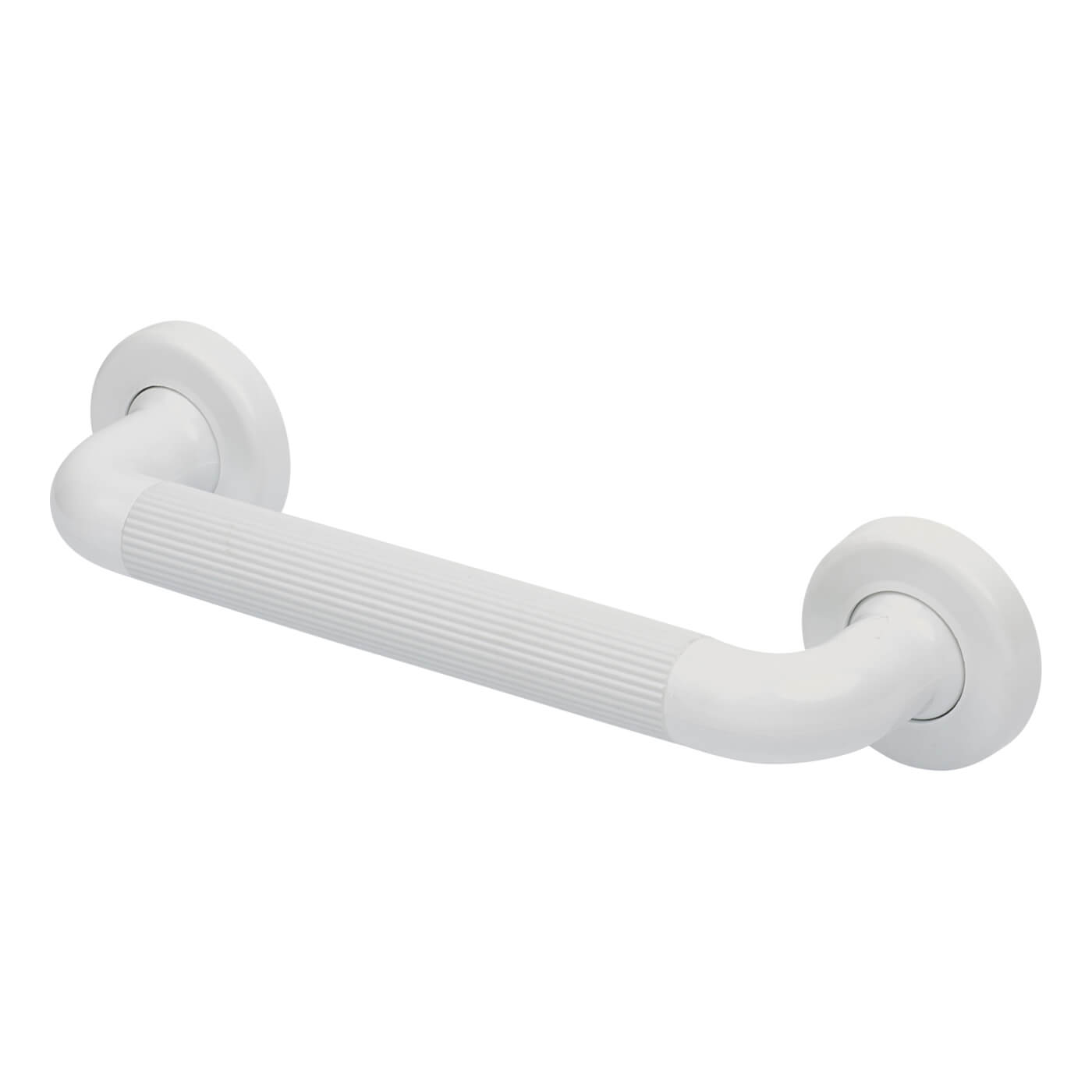 36mm Plastic Fluted Grab Rail - 305mm Length - White - view 2