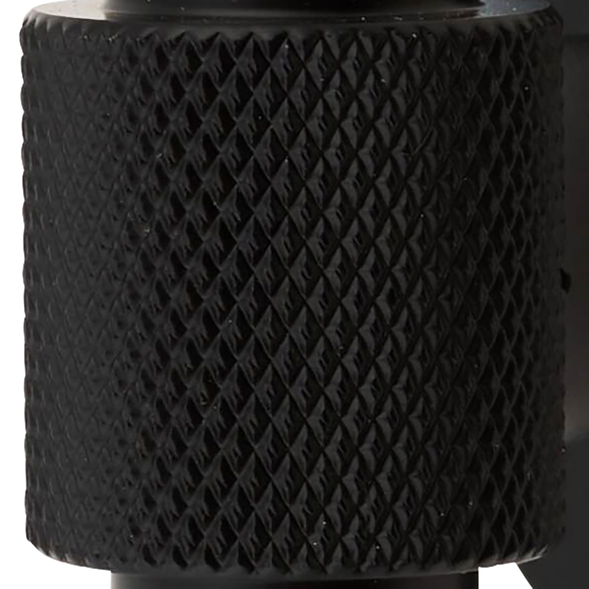 Knurled Single Coat Hook - 55 x 52mm - Matt Black - view 4