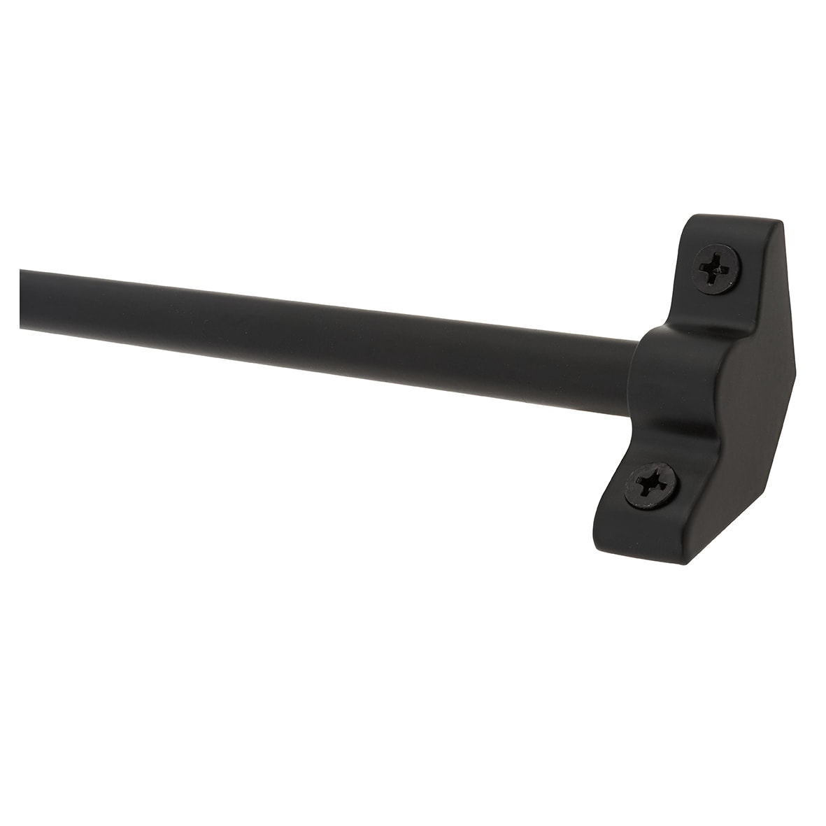 Stair Rod with Plain Finials - 900mm Length - Matt Black - view 2