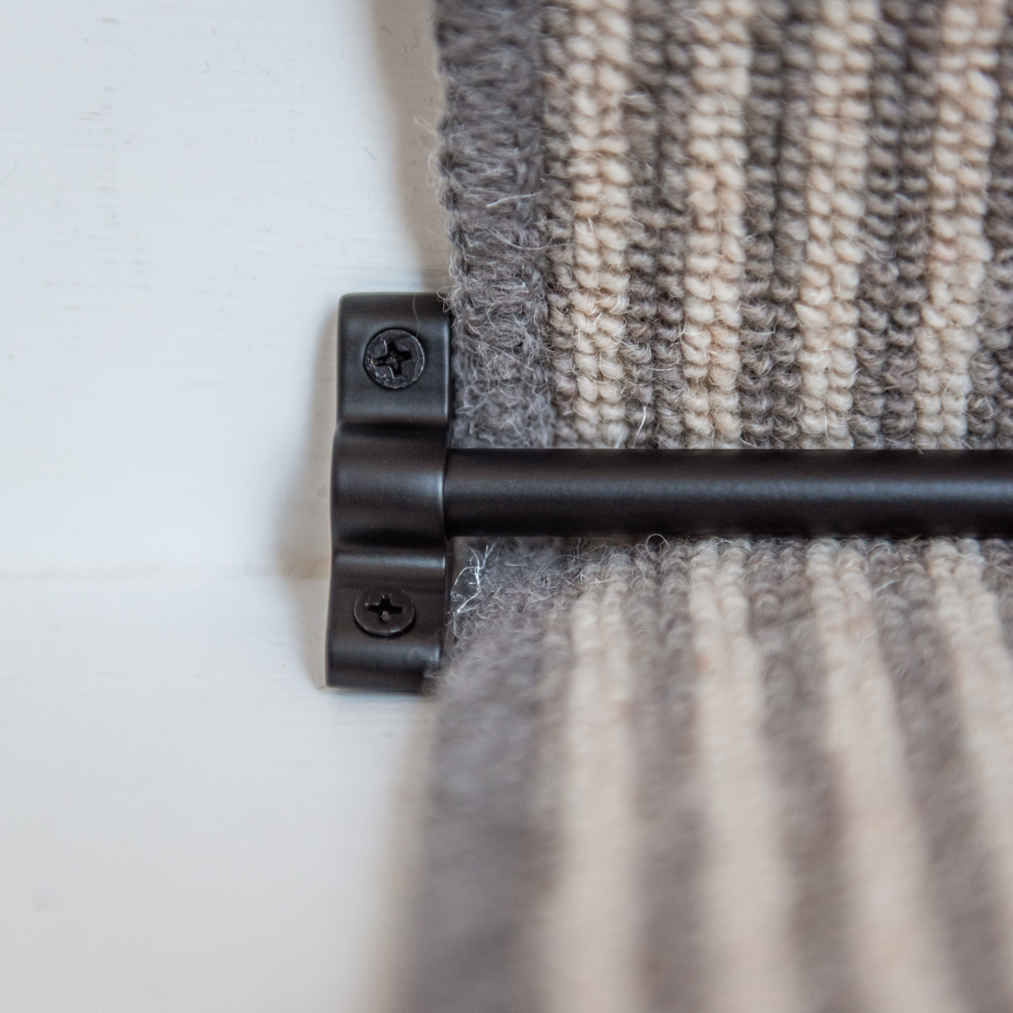 Stair Rod with Plain Finials - 900mm Length - Matt Black - view 5