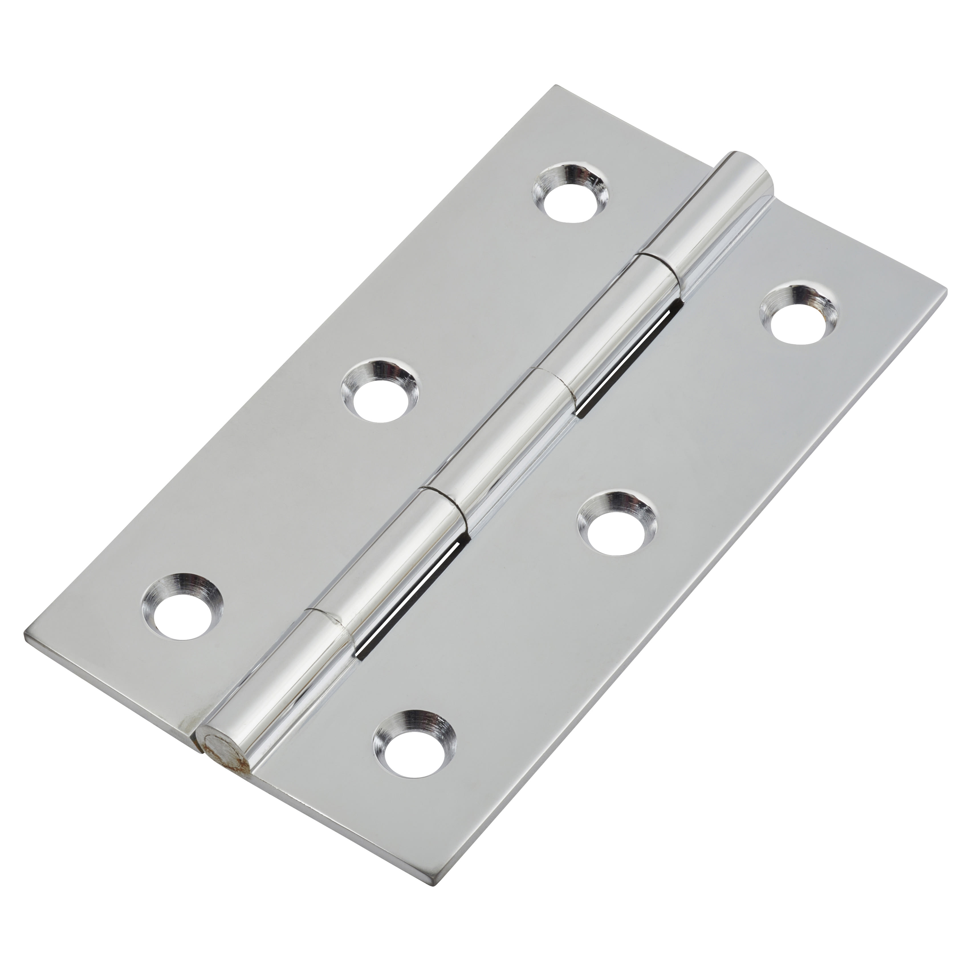 Solid Drawn Butt Cabinet Hinge - 64 x 35 x 1.45mm - Polished Chrome - Pair - view 2