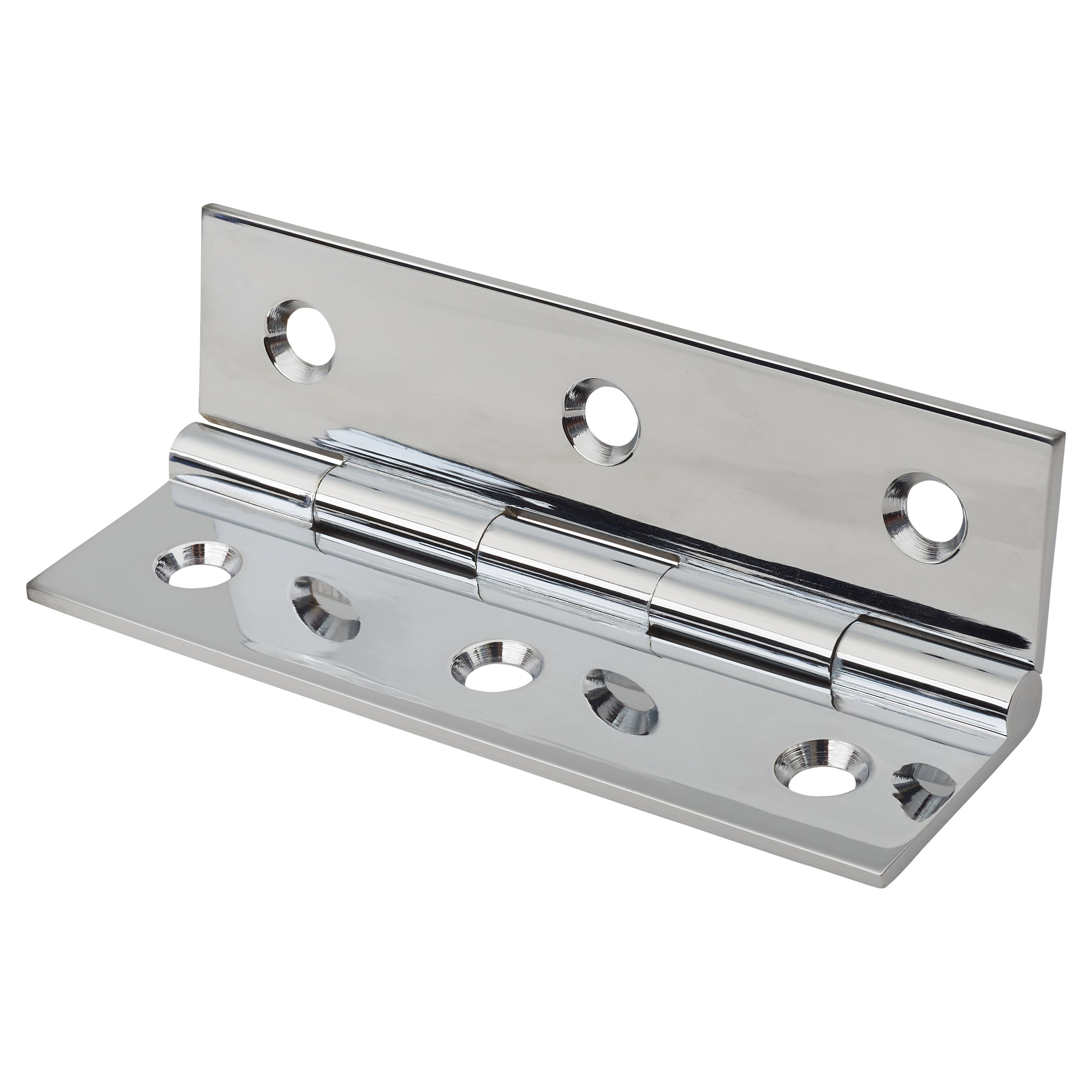 Solid Drawn Butt Cabinet Hinge - 64 x 35 x 1.45mm - Polished Chrome - Pair - view 3