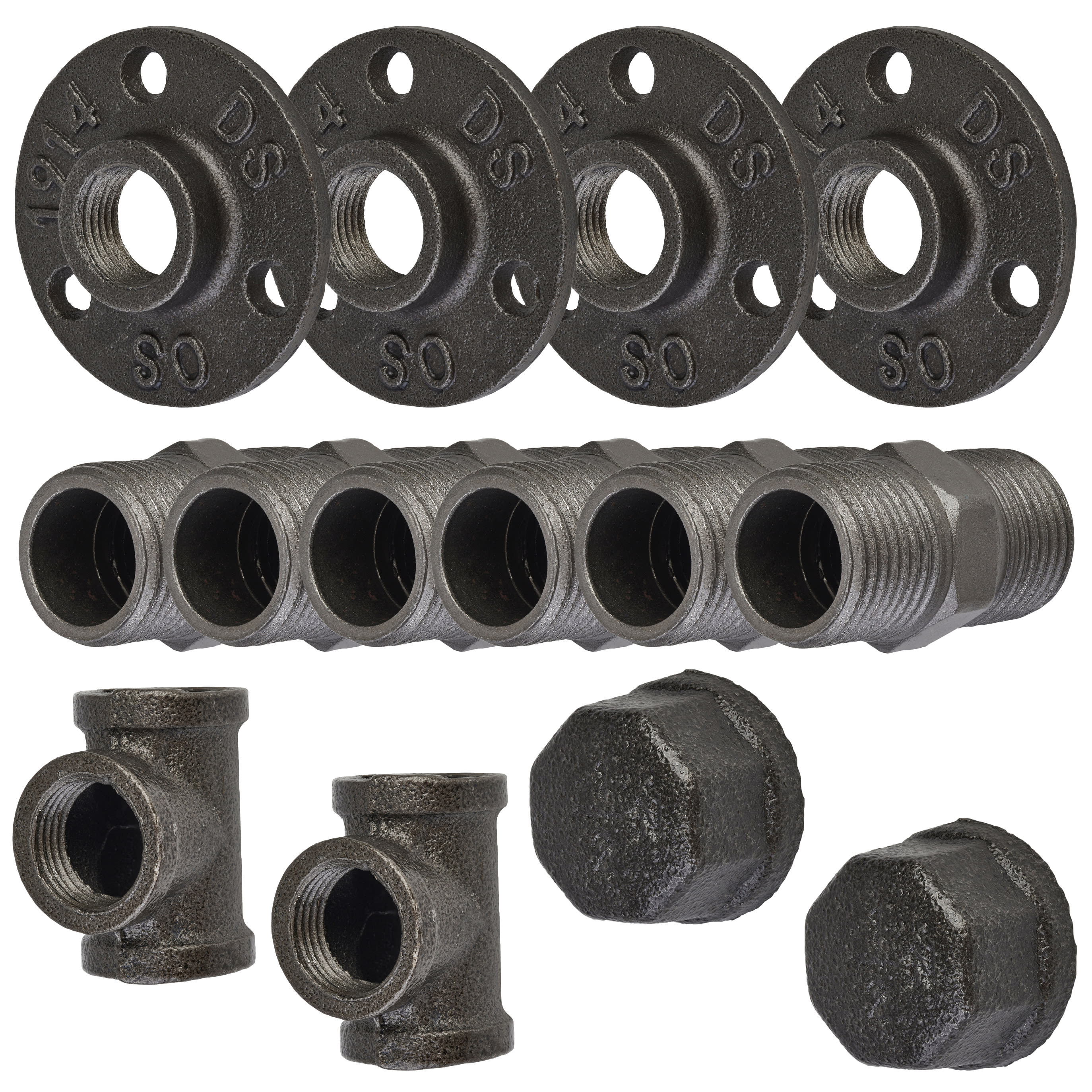 1/2" Pipe Shelf Bolted Bracket Kit - Grey - Pack of 2 - view 3
