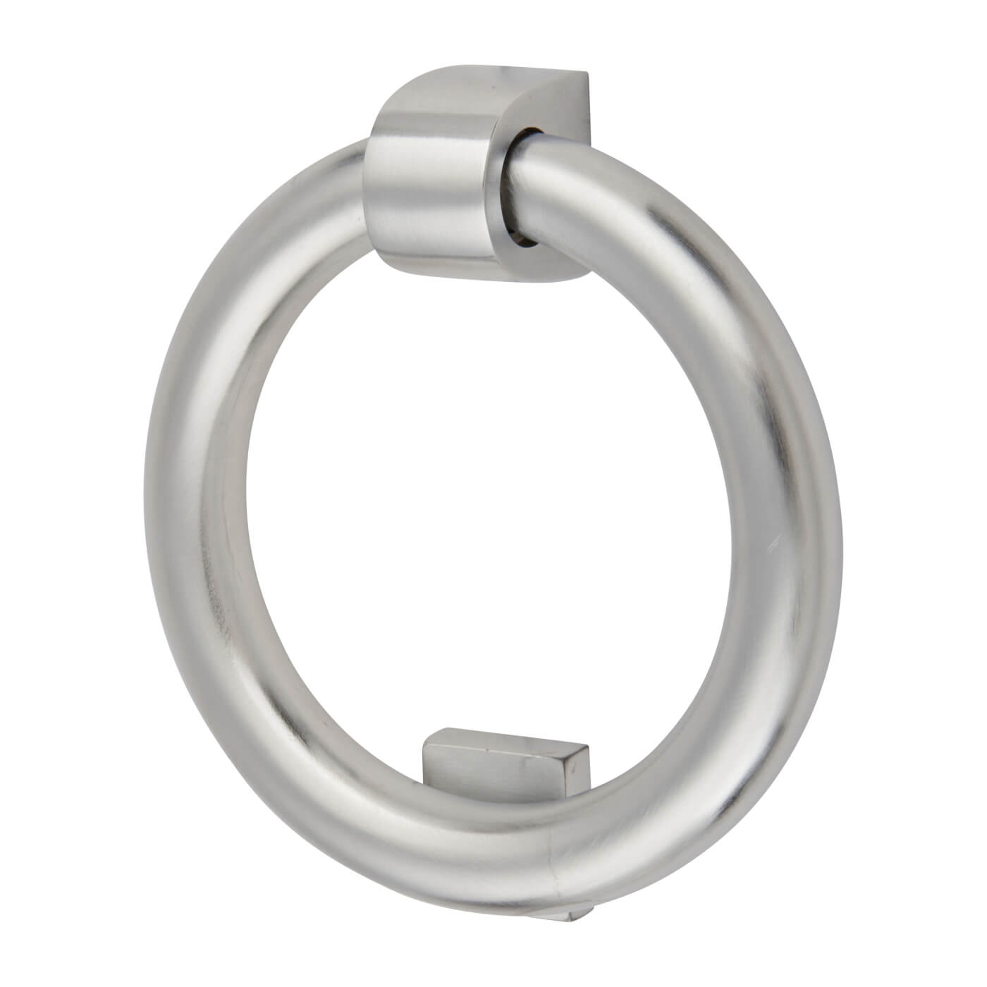 Marcus Ring Door Knocker - Satin Chrome - 107 x 77mm - view 2