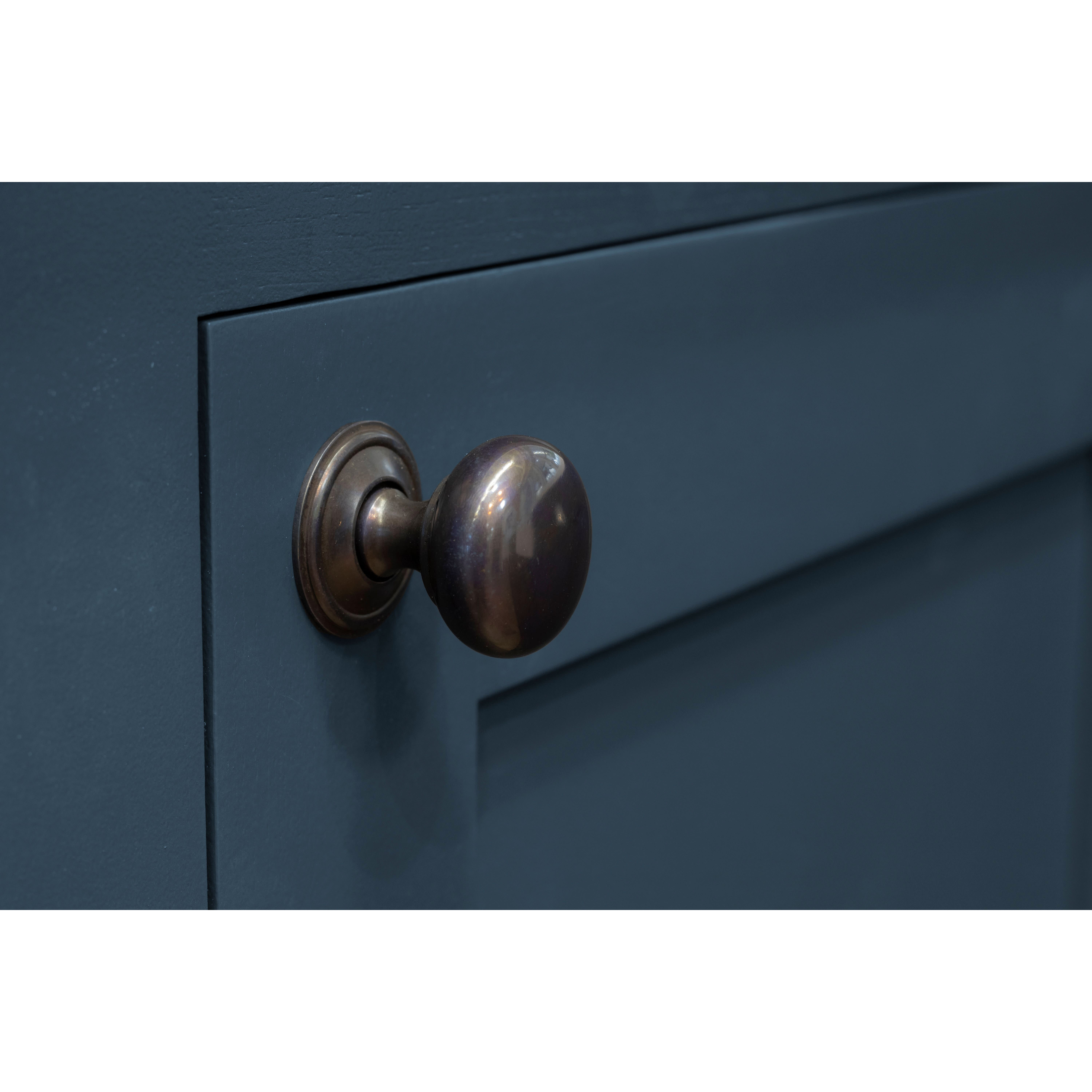 Mushroom Round Cabinet Knob - 32mm Diameter - Aged Bronze - view 2