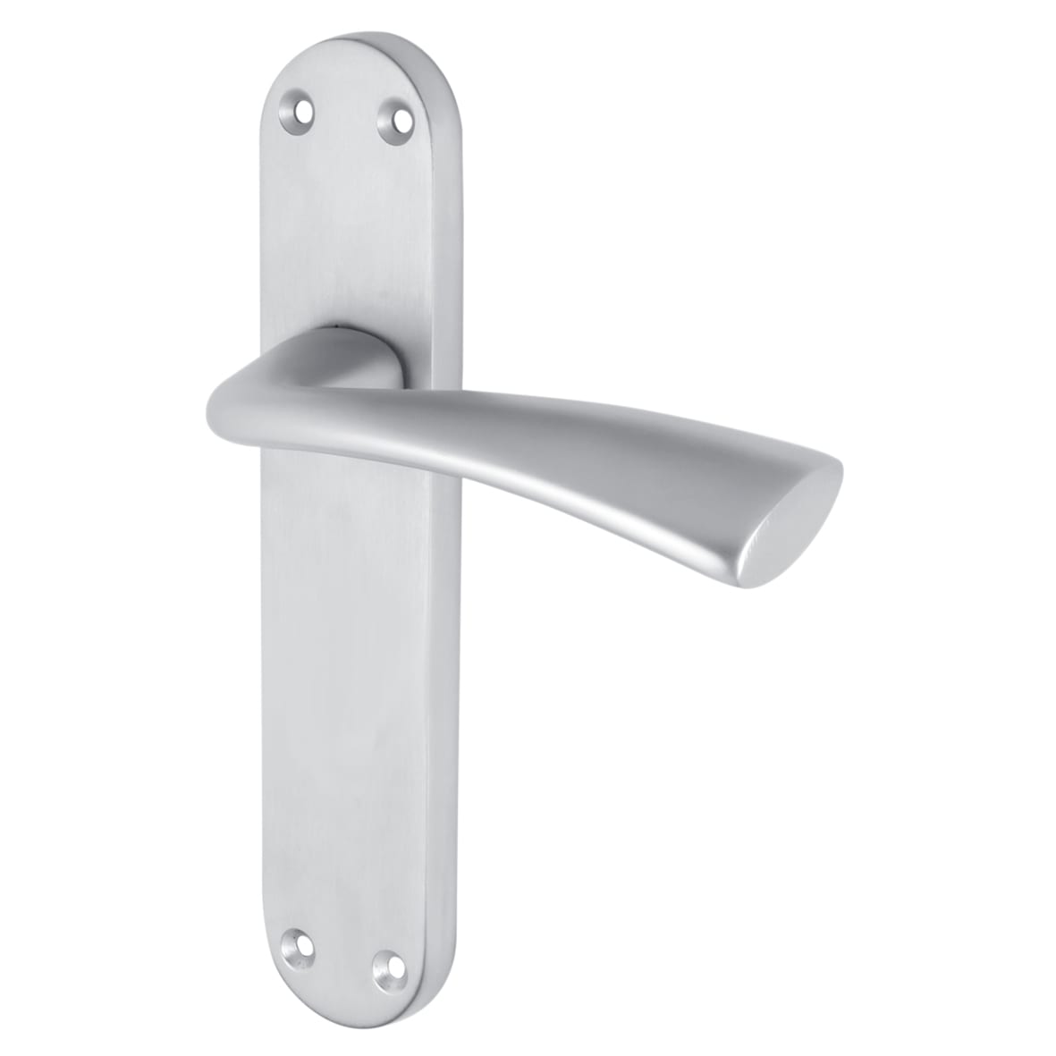 Satin Chrome Latch Door Handles Pack - Verona Range - view 2
