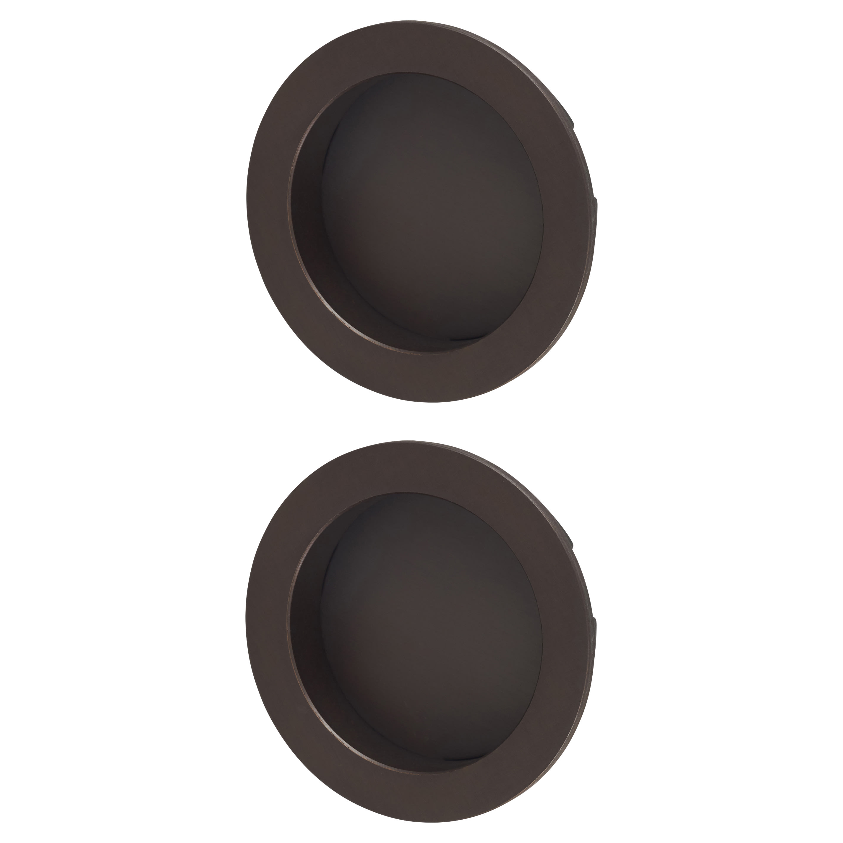 Marcus Round Flush Pull Handles - Matt Bronze - view 2