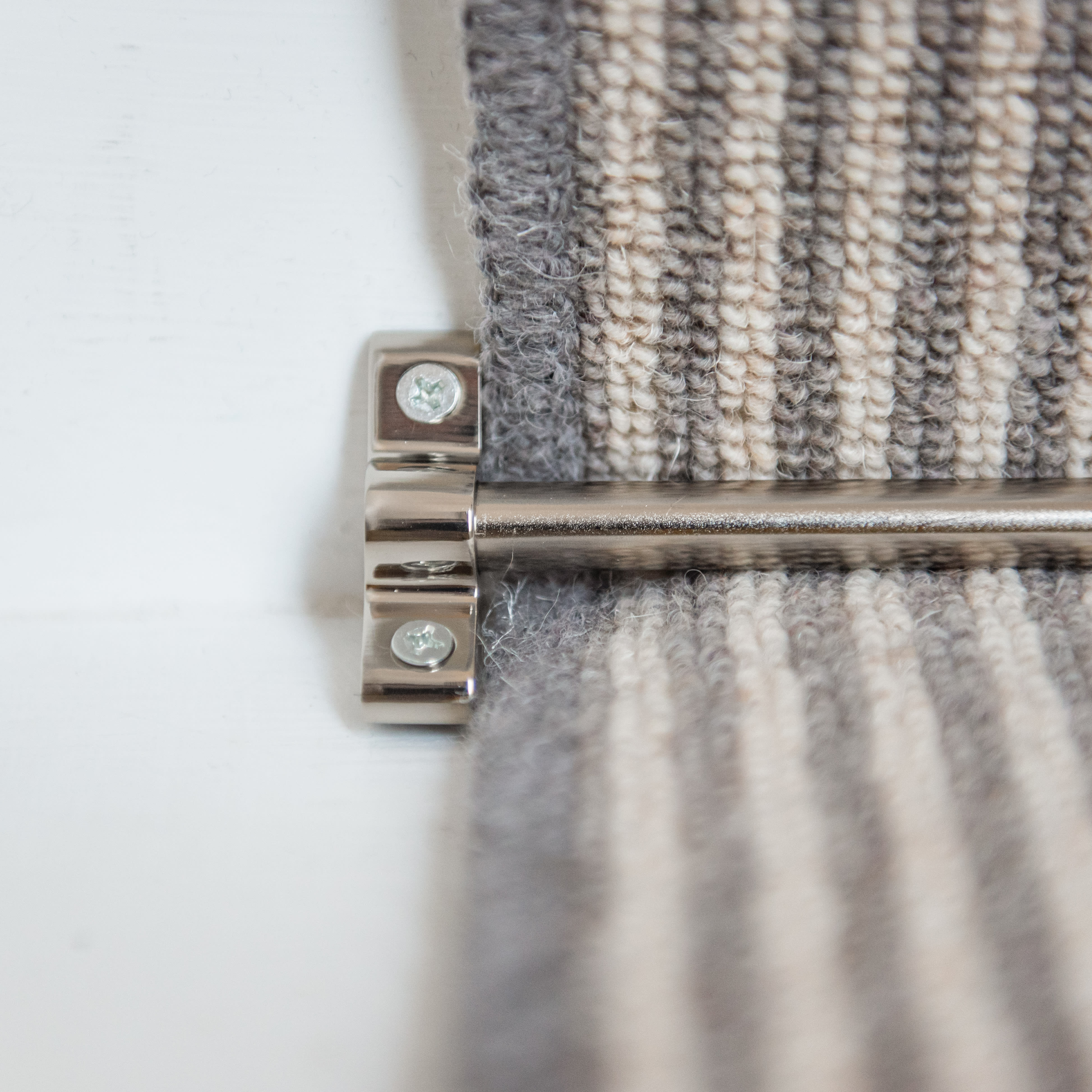 Stair Rod with Plain Finials - 900mm Length - Polished Nickel - view 5