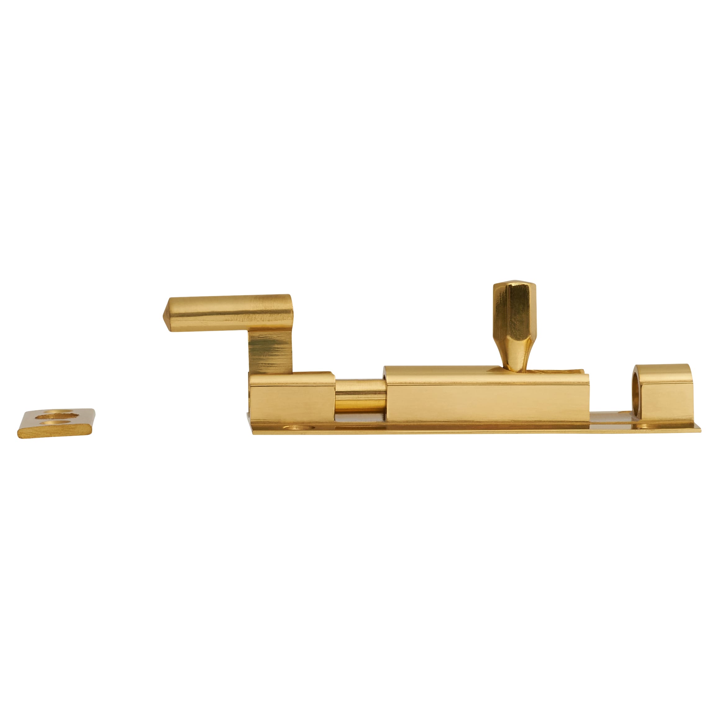Polished Brass Necked Barrel Bolt - 75 x 25mm - view 3
