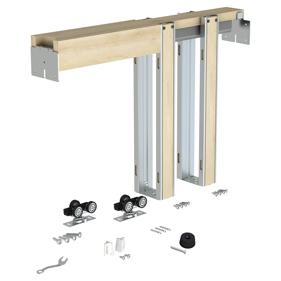 Ultra Pocket Door Kit with Soft Close - 120mm Finished Wall Thickness - 915 x 2032mm Door Size - view 2