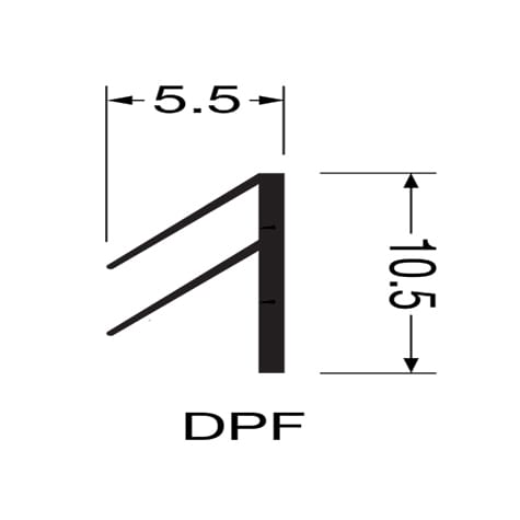 Double Fin Seal - 2100mm Length - Black - Pack of 5 - view 2