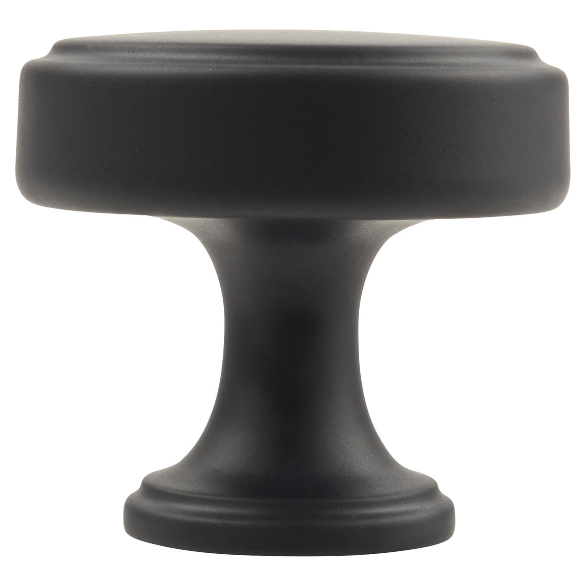 Crofts & Assinder Calgary Round Cabinet Knob - 40mm Diameter - Matt Black - view 2