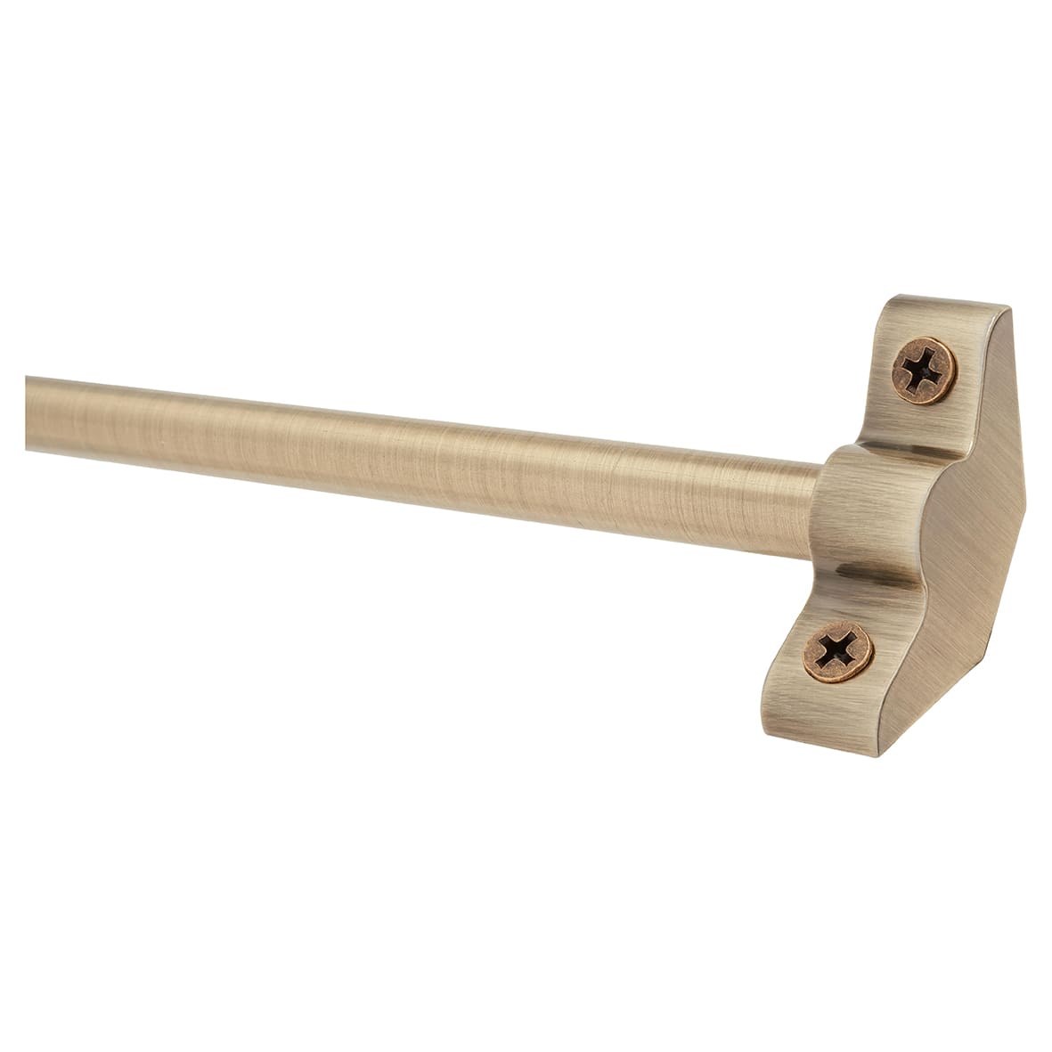 Stair Rod with Plain Finials - 900mm Length - Antique Brass - view 2
