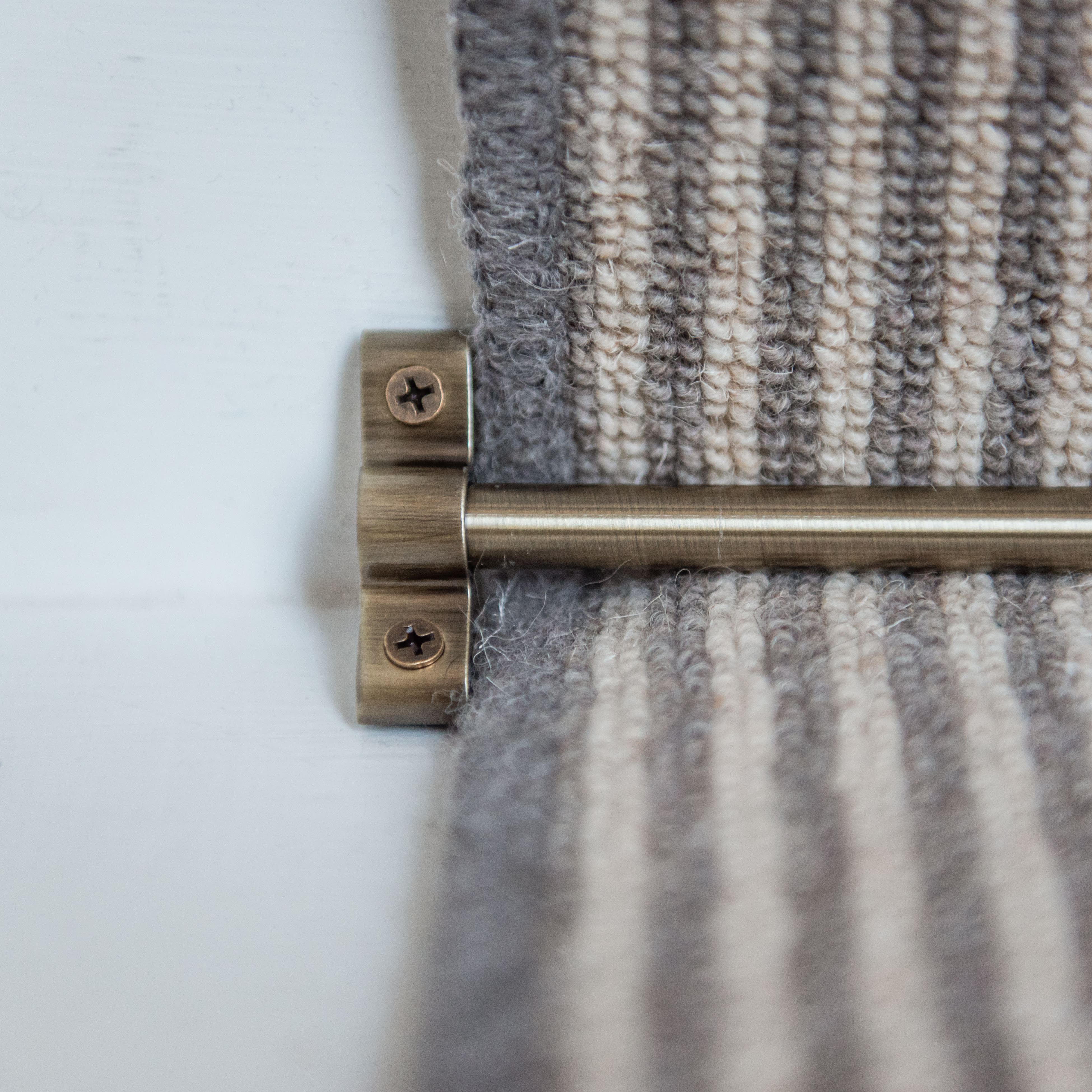 Stair Rod with Plain Finials - 900mm Length - Antique Brass - view 5