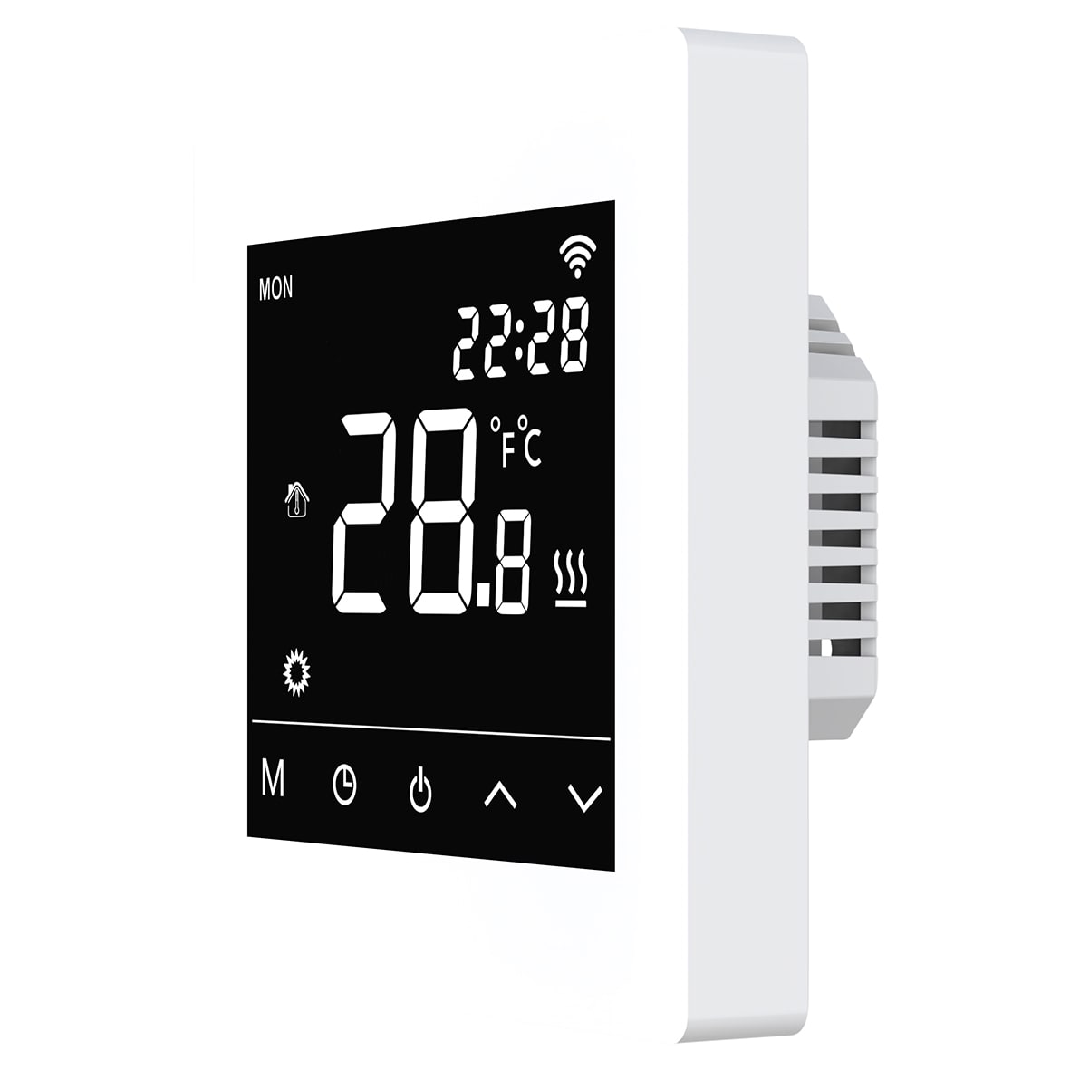 HMH200W App Controlled Thermostat for Electric Underfloor Heating - White - view 2