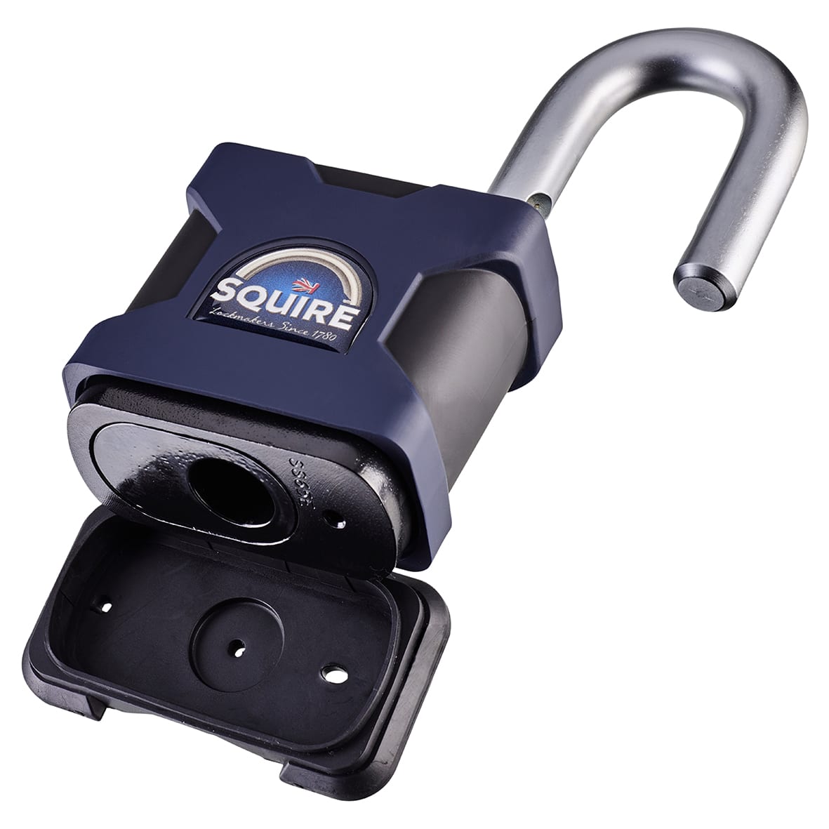 SS65S Maximum Security Open Shackle Padlock - 65mm Body - 29 x 29mm Shackle - Blue - view 4