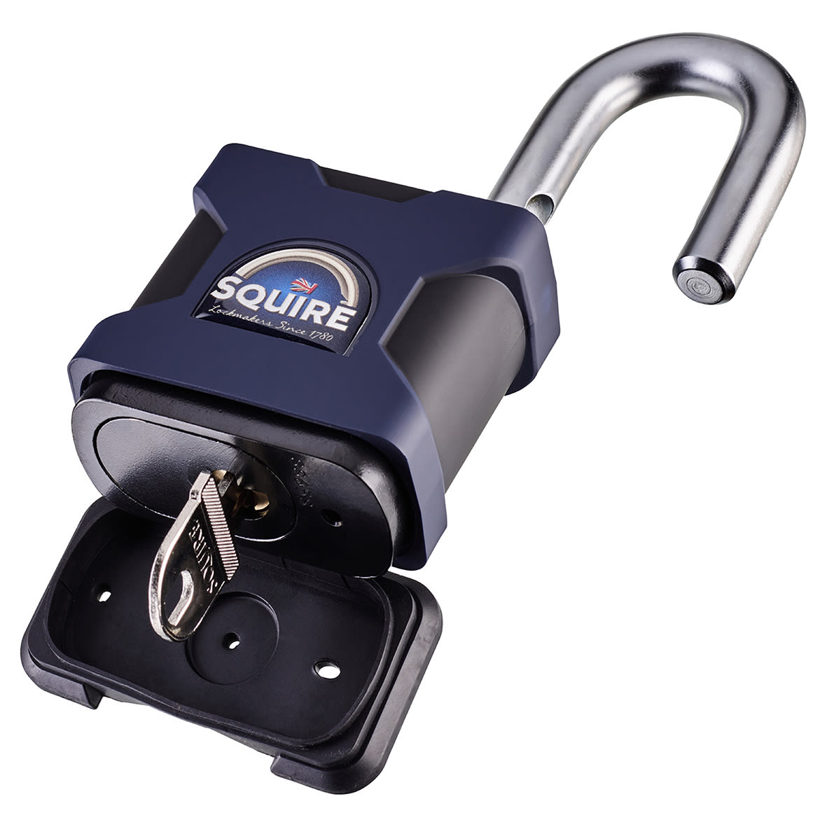 SS65S Maximum Security Open Shackle Padlock - 65mm Body - 29 x 29mm Shackle - Blue - view 5