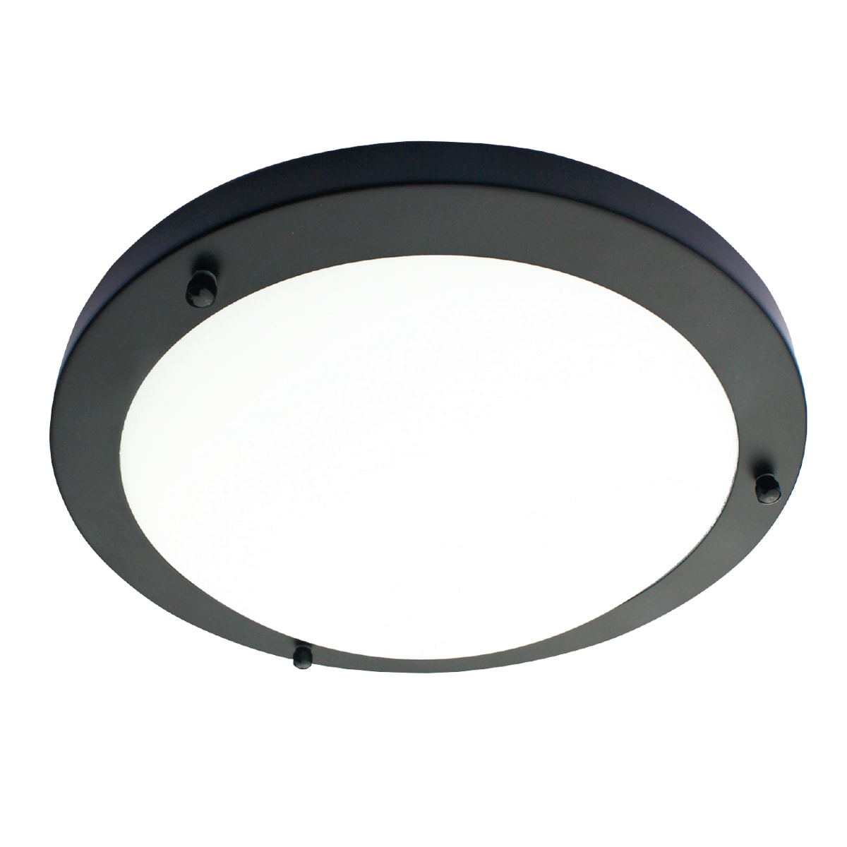 Forum Spa Delphi 18W Large Flush LED Bathroom Ceiling Light - IP44 - 4000K Cool White - Satin Black - view 3