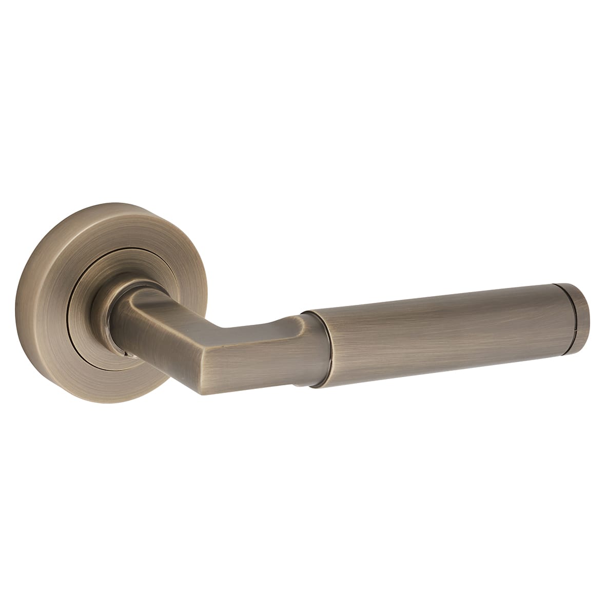 Brass Belas Latch Door Handles on Rose Ultimate Door Pack - Belas Rage - view 3