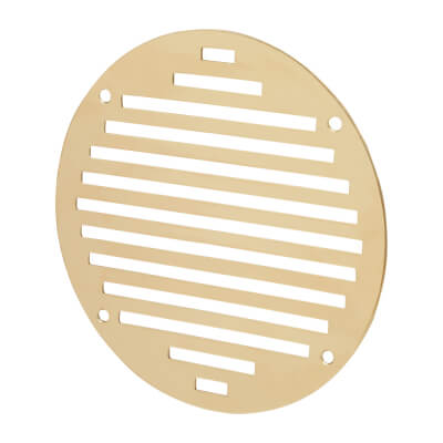 Circular Slotted Vent - 152 x 152mm - 6212mm² Free Air Flow - Polished Brass - view 2