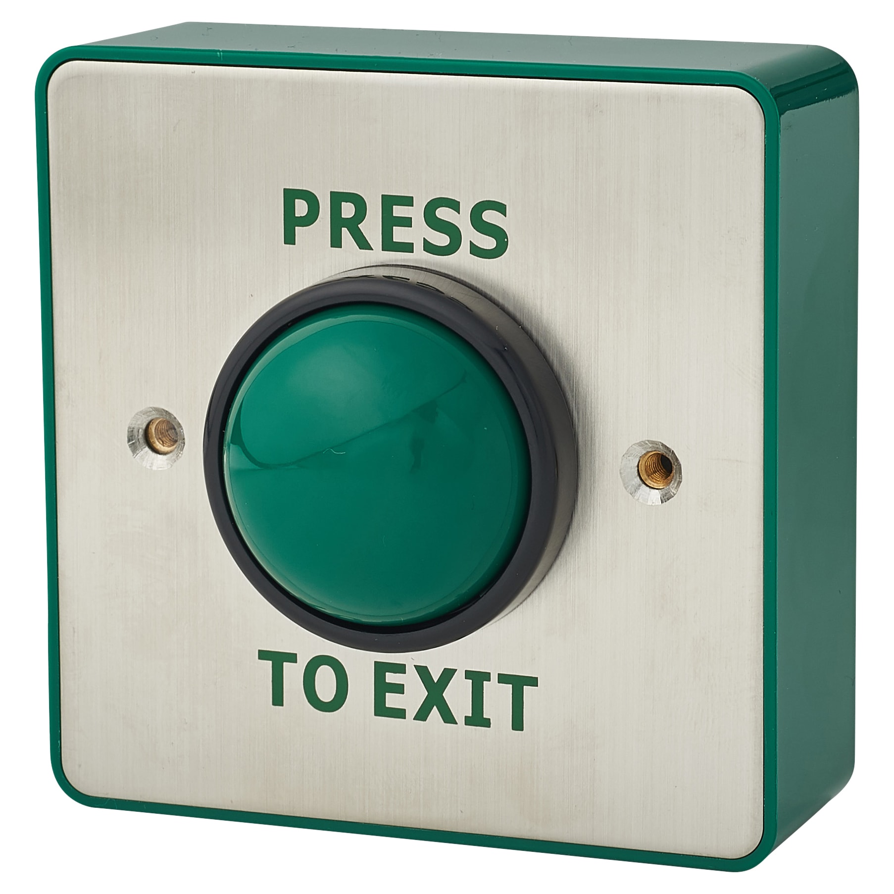 Press to Exit Green Dome Button - IP65 - 89 x 89 x 50mm - Single Pole - view 2
