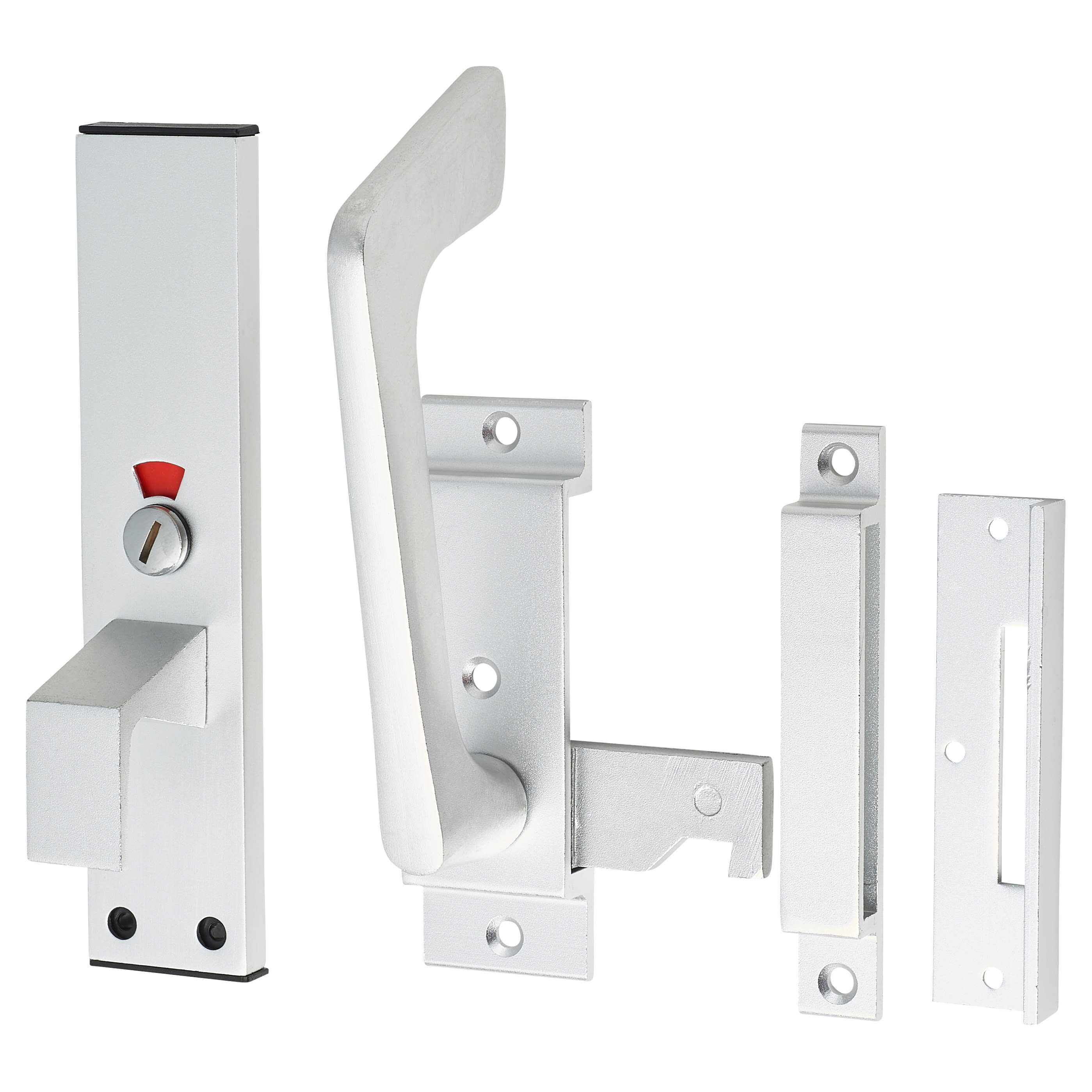 Disabled Toilet Handle Facility Cubicle Indicator Bolt - 178 x 38mm - Satin Anodised Aluminium - view 2
