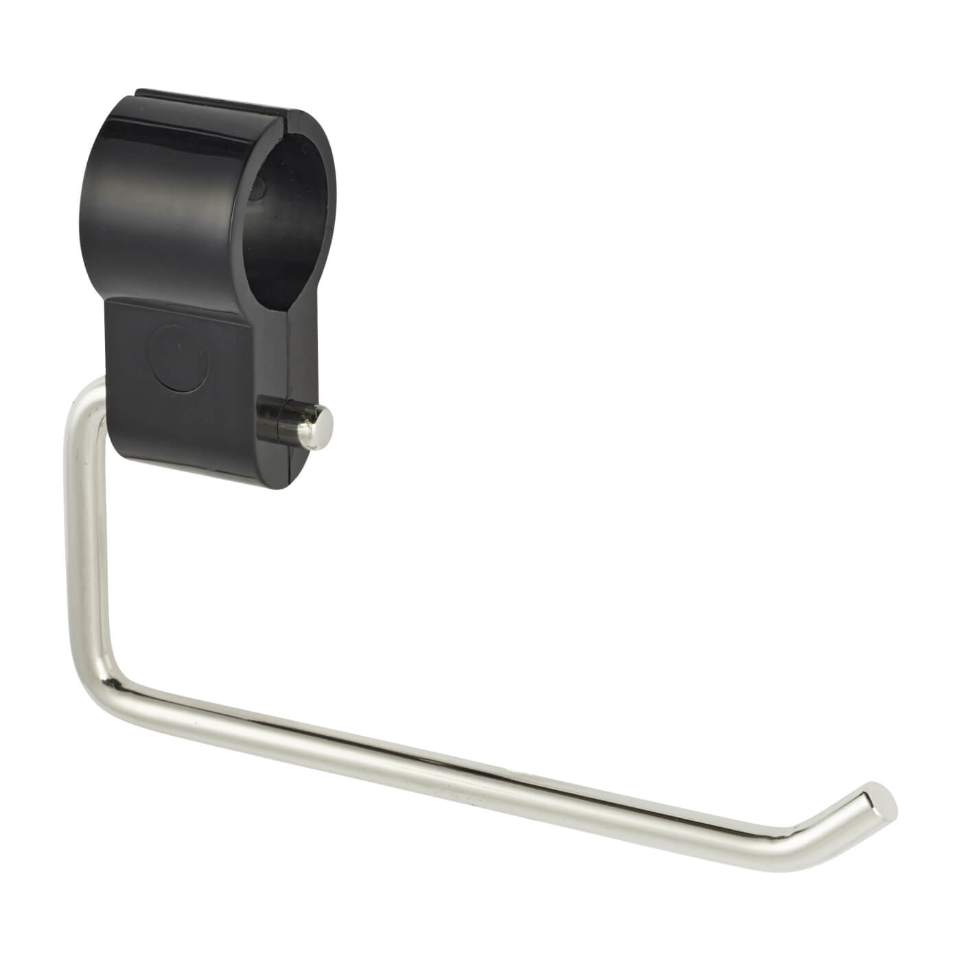 Clip on Toilet Roll Holder - 165 x 32 x 120mm - Polished Stainless Steel - view 2