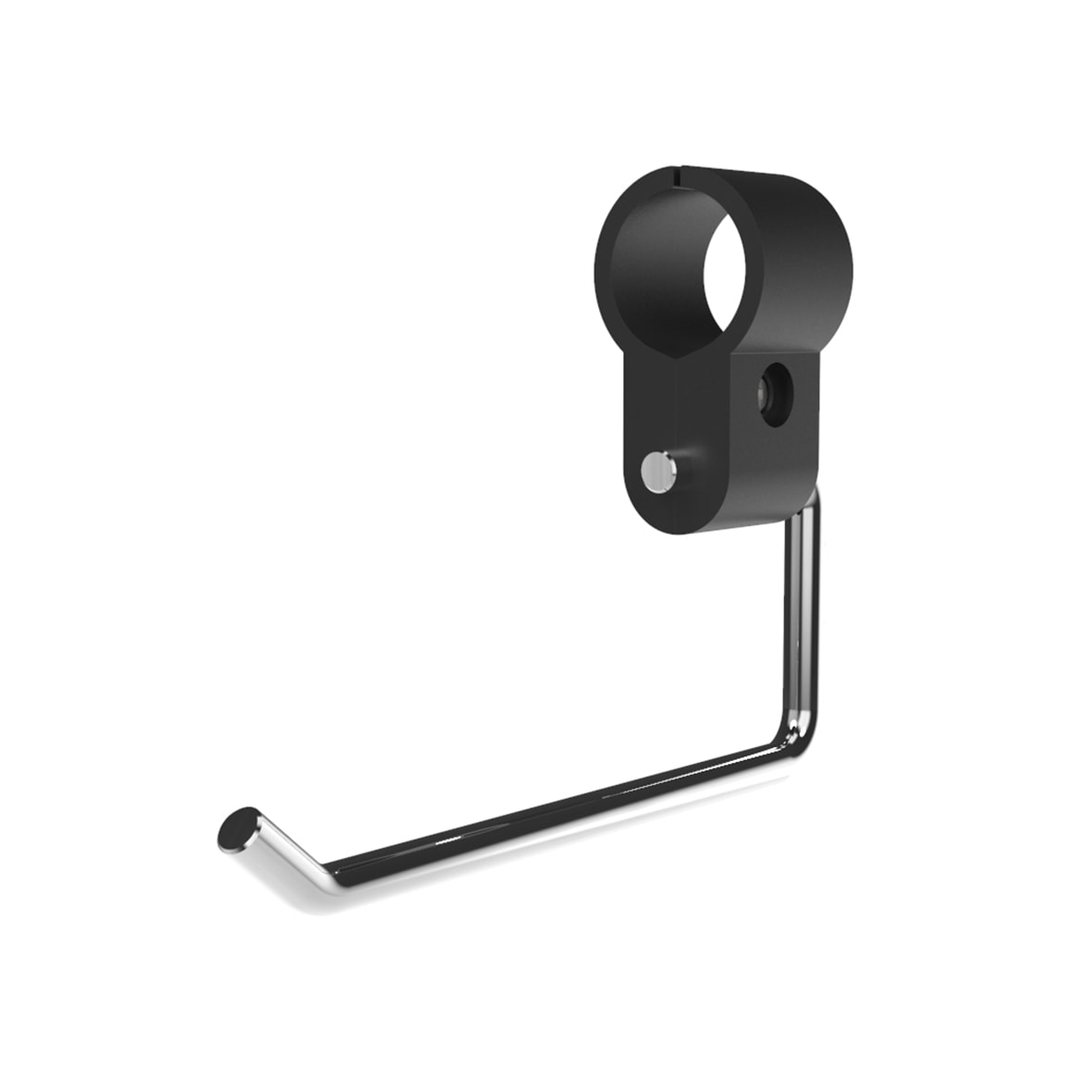 Clip on Toilet Roll Holder - 165 x 32 x 120mm - Polished Stainless Steel - view 3