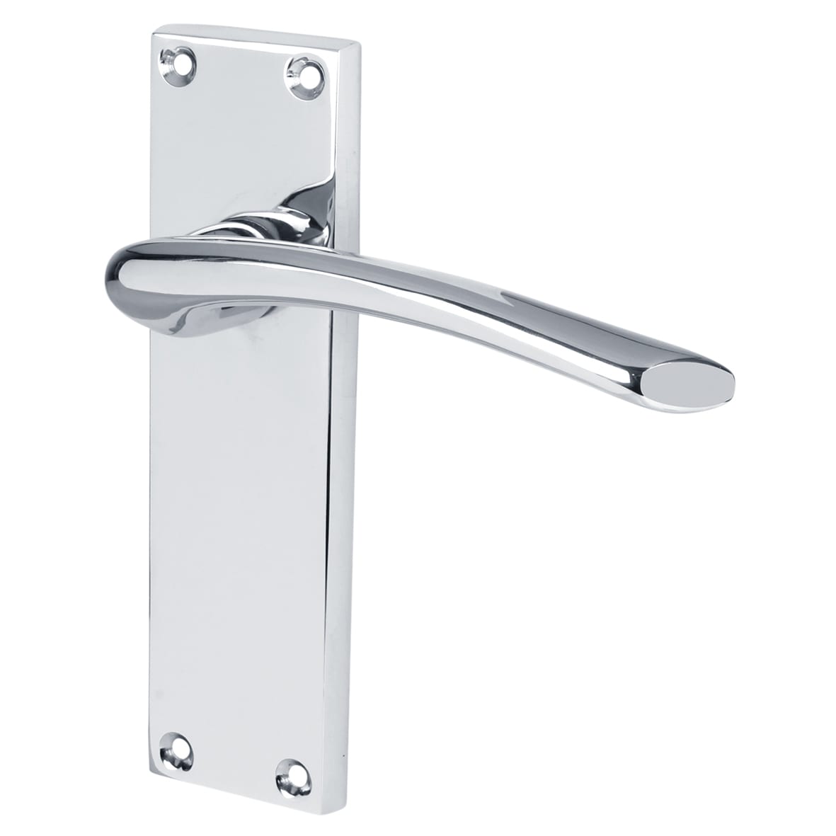 Polished Chrome Latch Door Handles Pack - Rimini Range - view 2