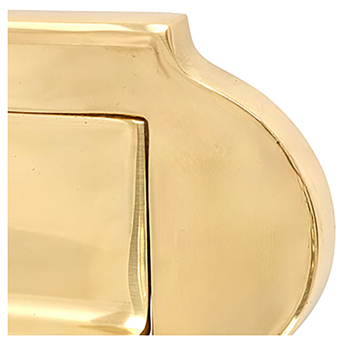 Victorian Shaped Letter Plate - 277 x 77mm - Polished Brass - view 6