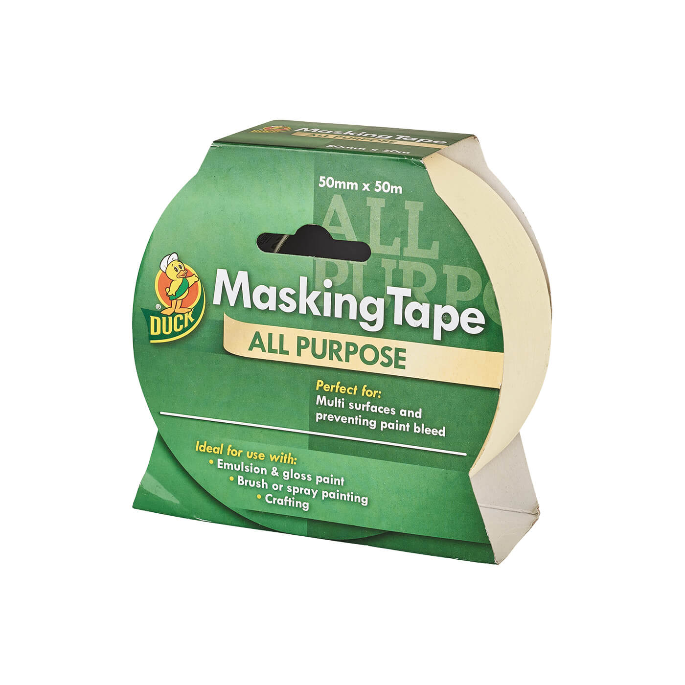 Duck Tape All Purpose Masking Tape - 50mm x 50m - Beige - view 2