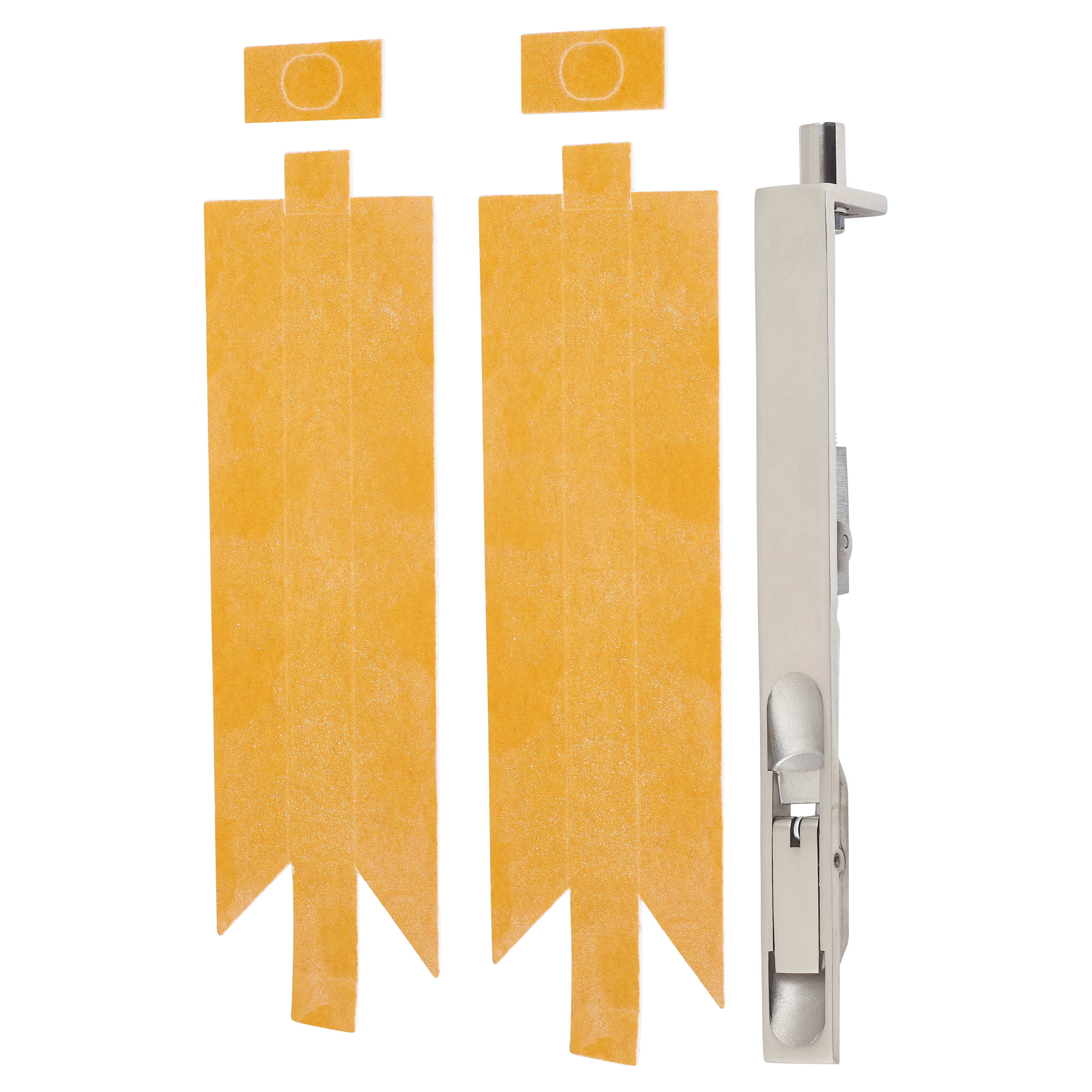 Lever Action Flush Bolt - Fire Rated - Square - 200 x 20mm - Polished Stainless Steel - view 2