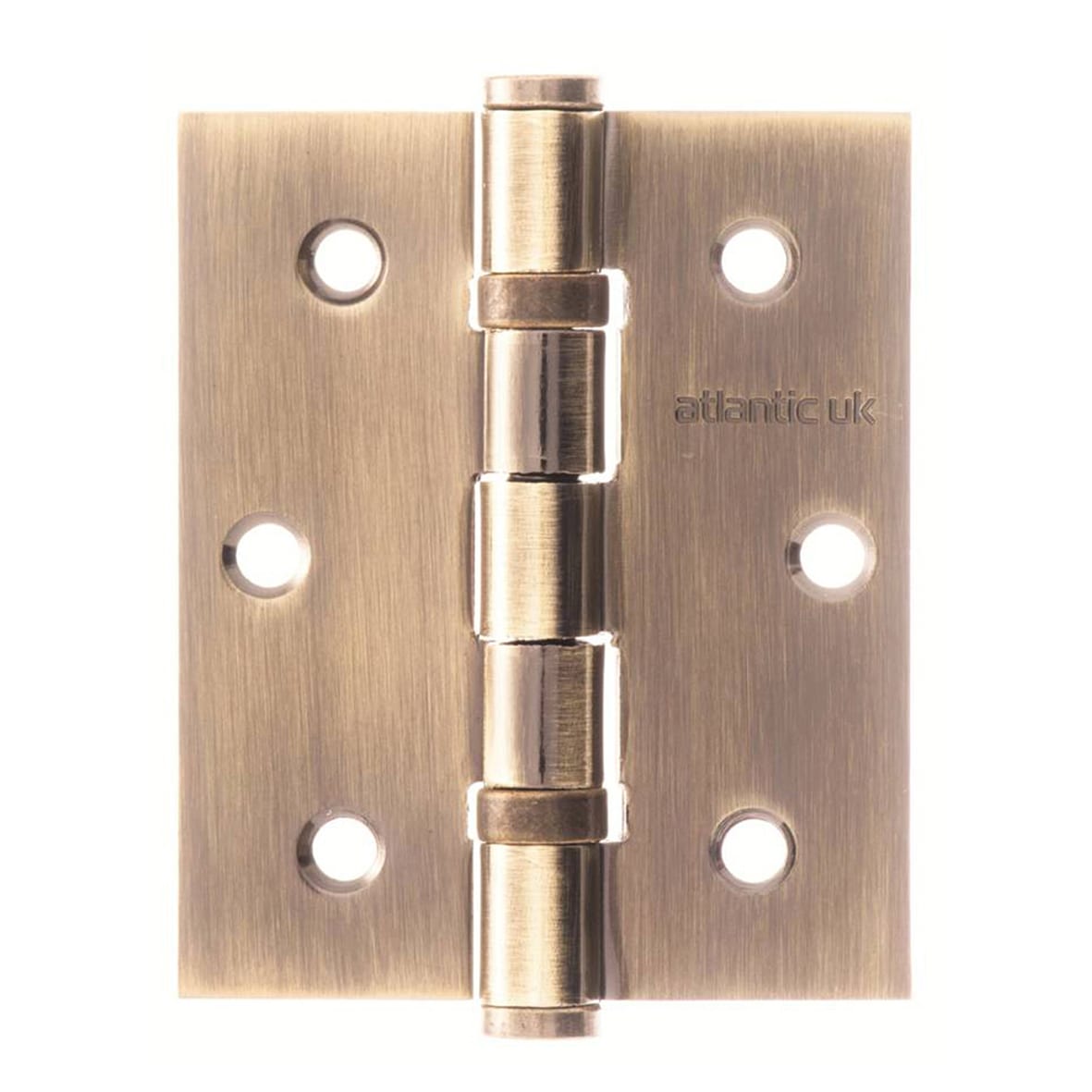 Heavy Duty Twin Ball Bearing Hinge - 75 x 63.5 x 2.5mm - Antique Brass - Pack of 3 - view 2