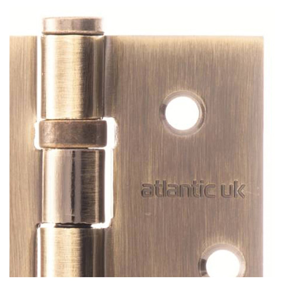 Heavy Duty Twin Ball Bearing Hinge - 75 x 63.5 x 2.5mm - Antique Brass - Pack of 3 - view 3