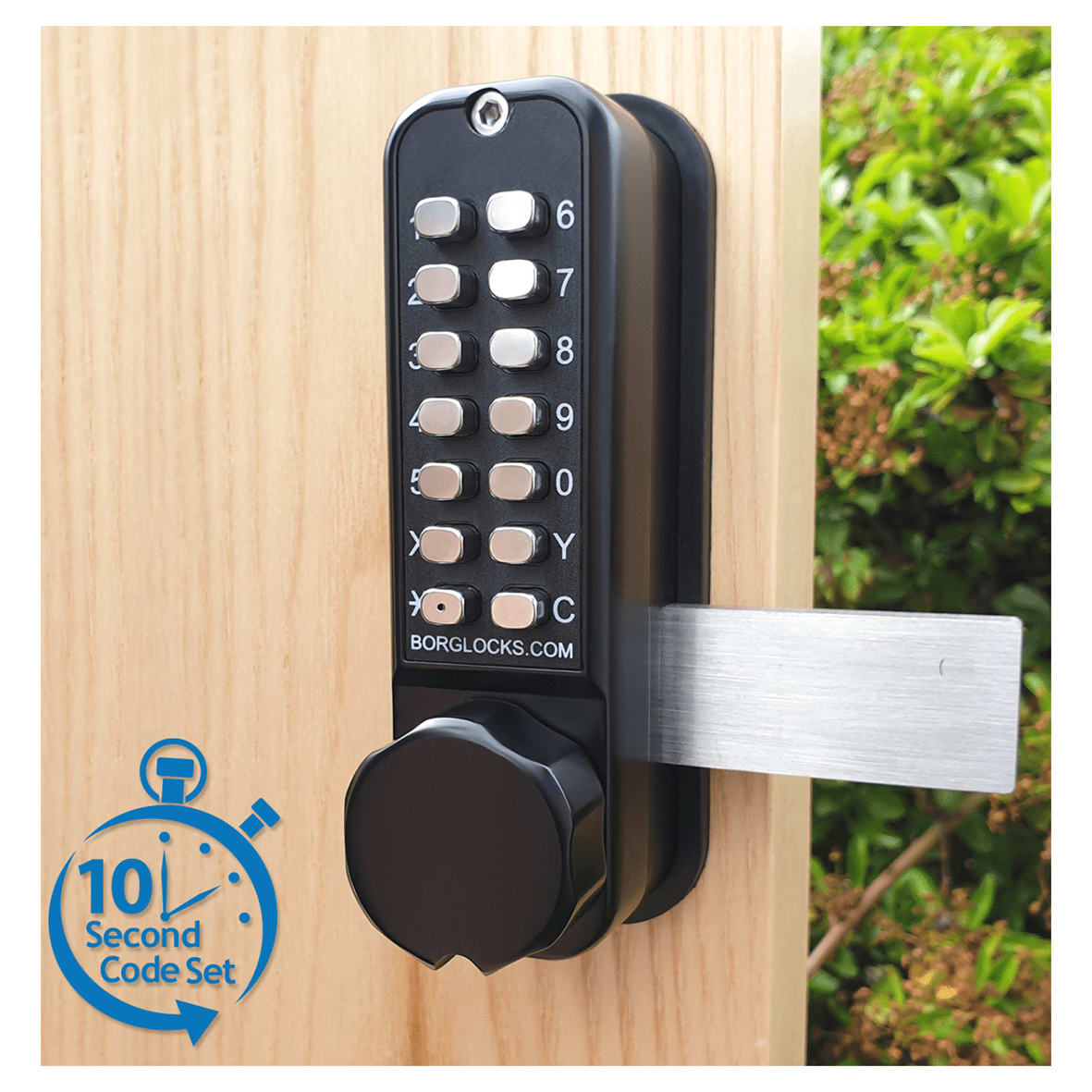 Borg BL2625 Easicode Pro External Marine Grade Push Button Back to Back Code Lock - Black - view 4