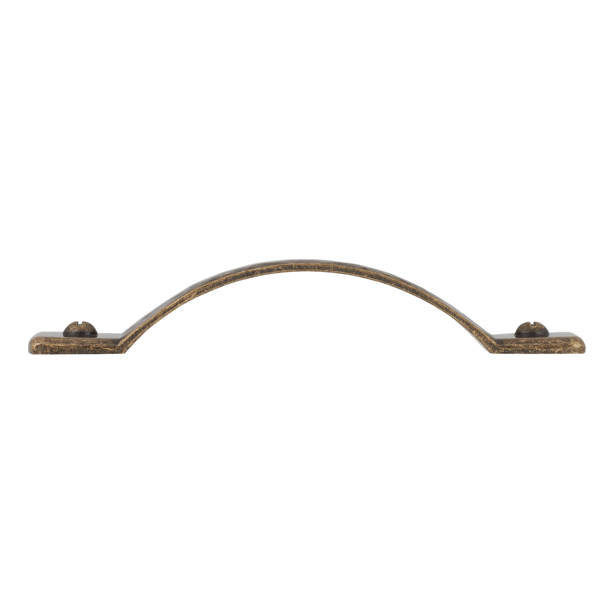 Mottled Bow Cabinet Pull Handle - 128mm Centres - Antique Brass - view 3