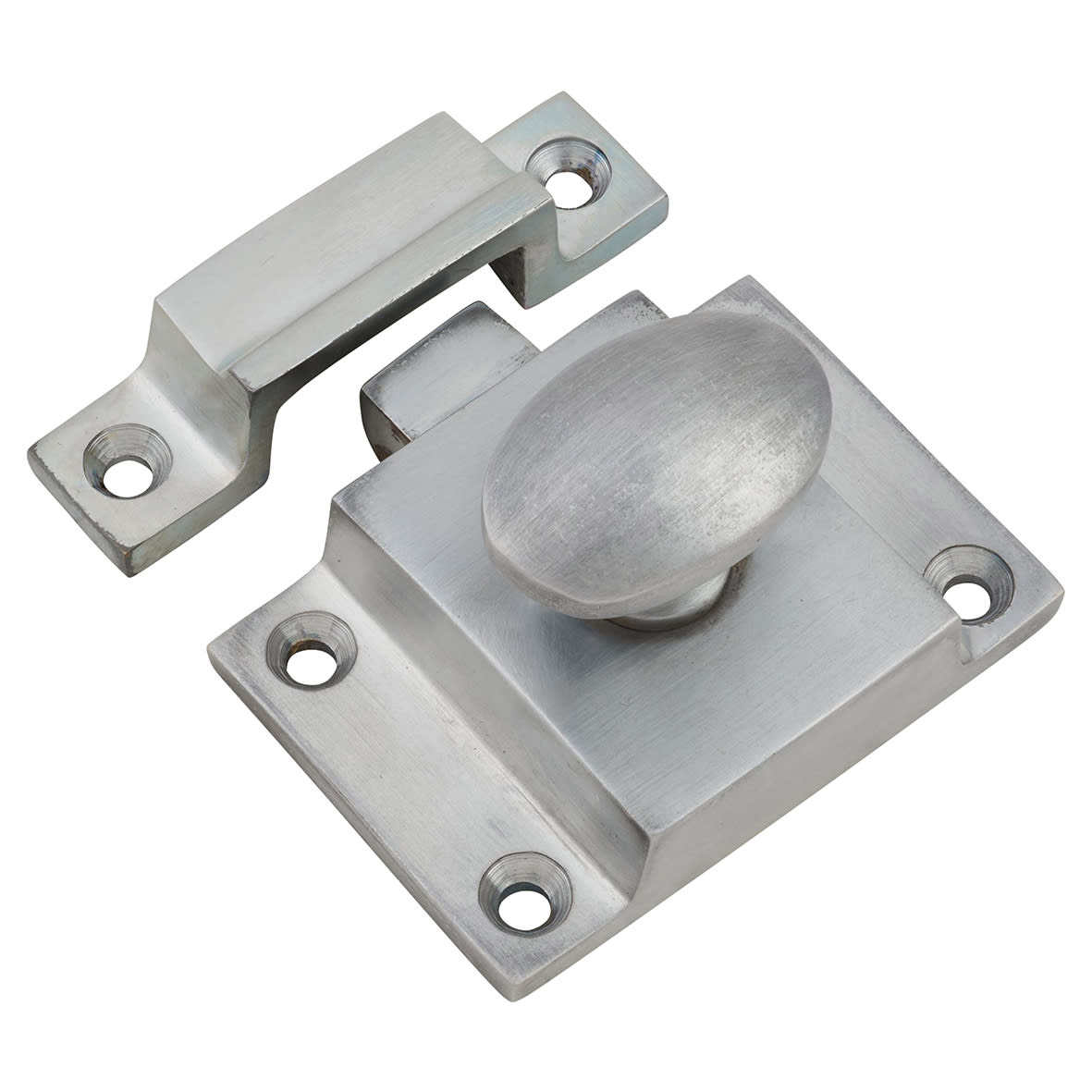 Box Style Cupboard Catch - 55 x 40 x 35mm - Satin Chrome - view 2