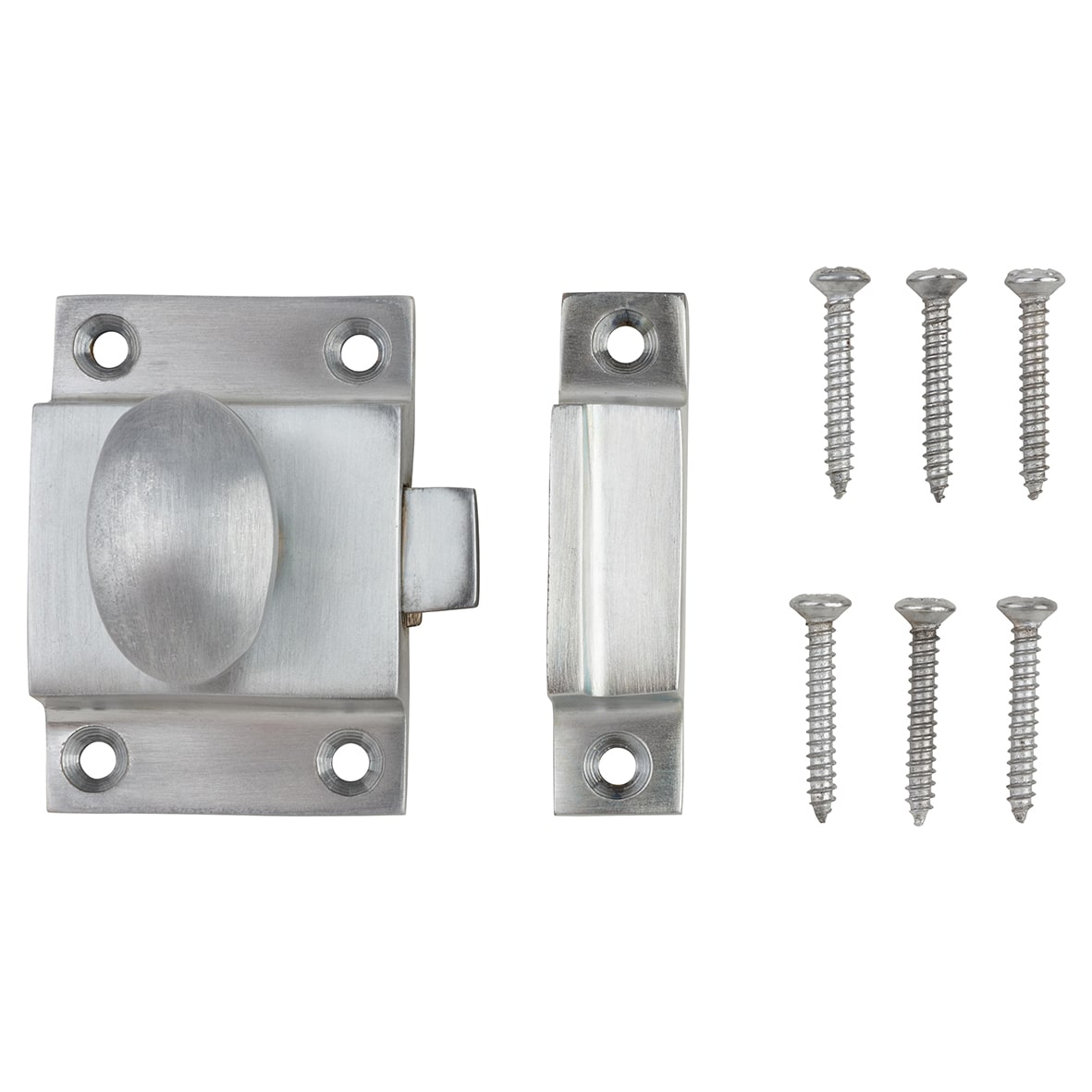 Box Style Cupboard Catch - 55 x 40 x 35mm - Satin Chrome - view 5