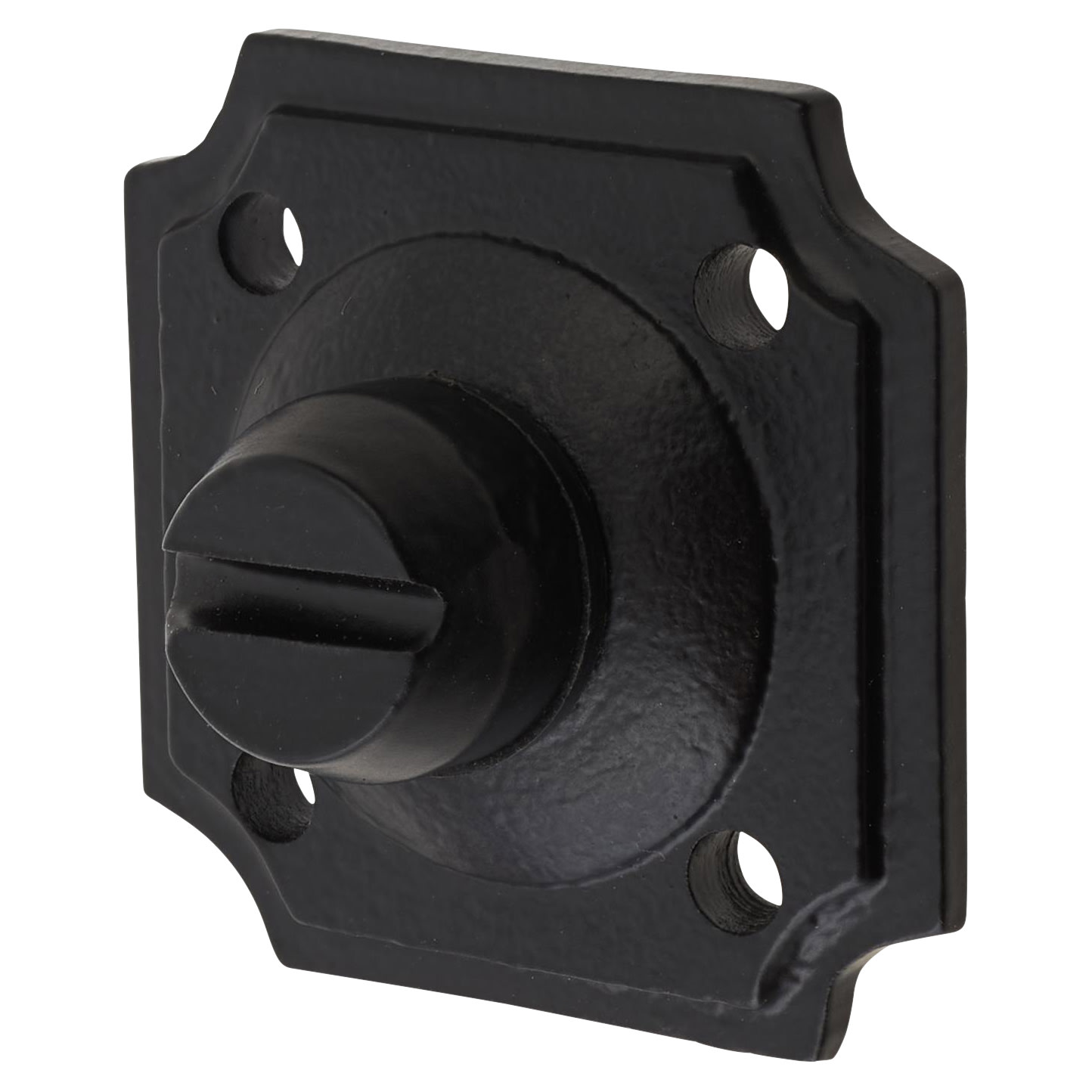 Bathroom Turn & Release - 52mm Diameter - Smooth Black - view 2