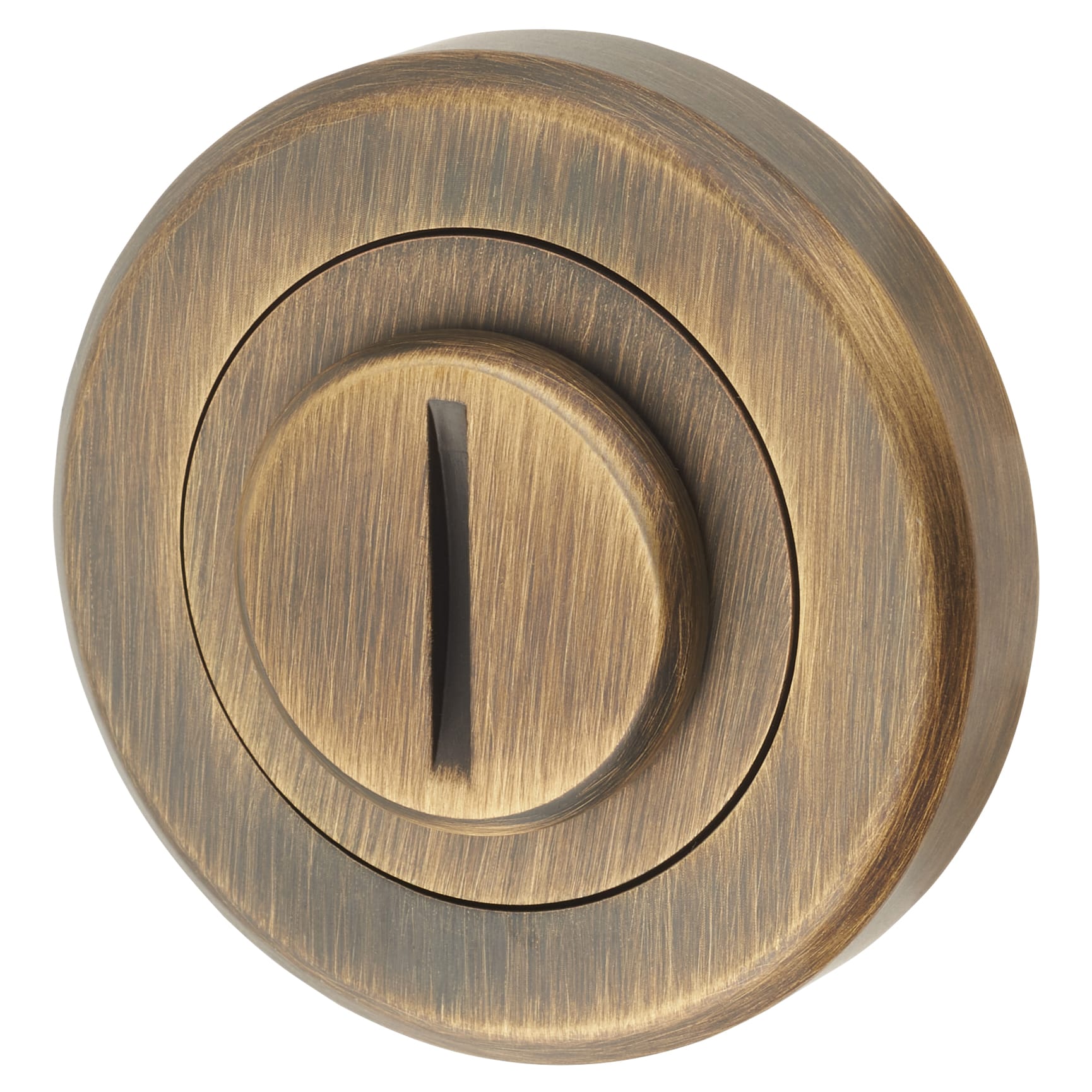 Brass Bathroom Turn & Release - 50mm Diameter - Oval - Antique Brass - view 2