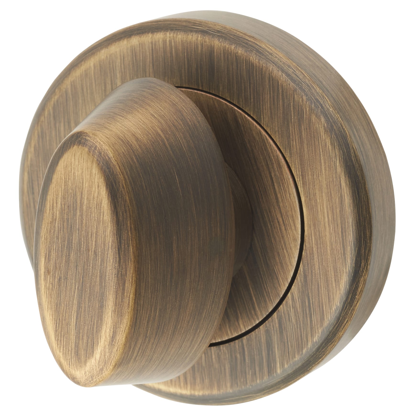 Brass Bathroom Turn & Release - 50mm Diameter - Oval - Antique Brass - view 3
