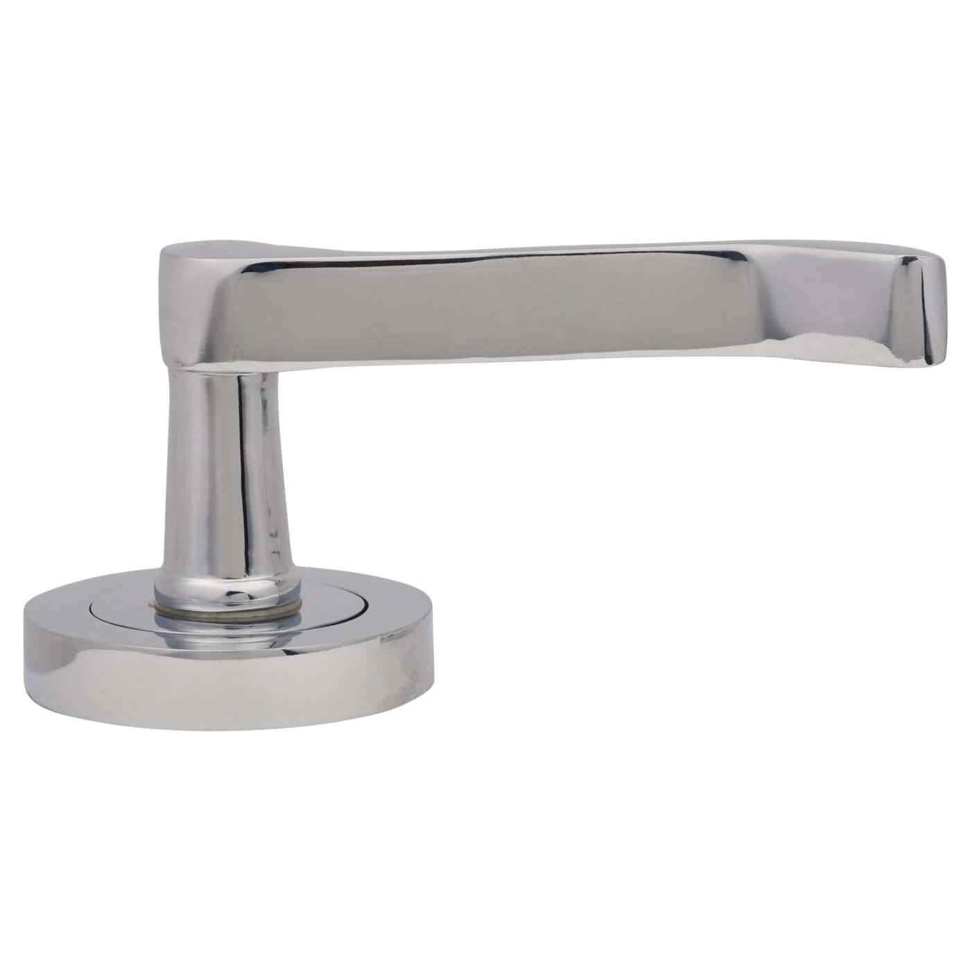Polished Chrome Victorian Summer Scroll Door Handles on Round Rose - view 4