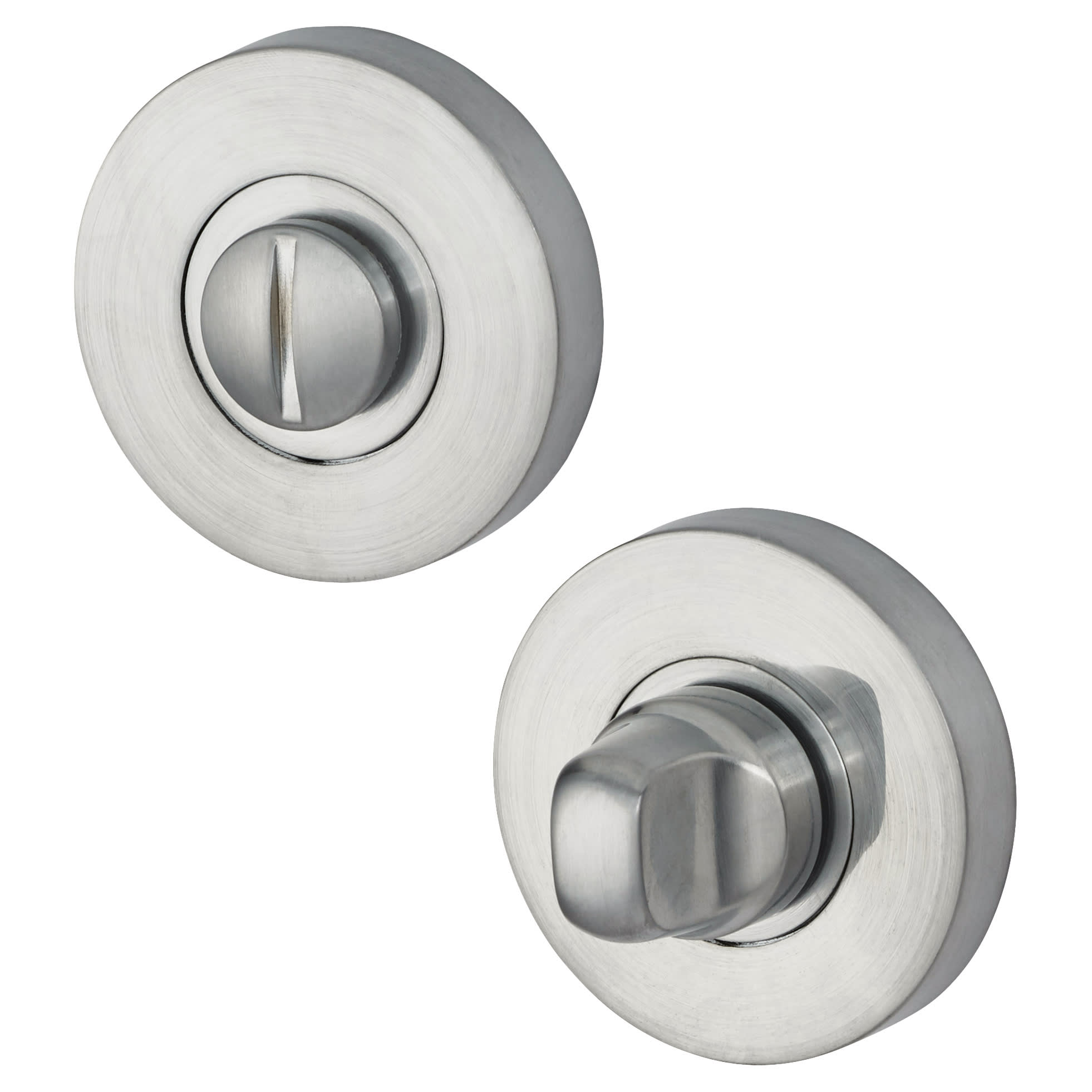 Bathroom Turn & Release - 52mm Diameter - Satin Chrome - view 2