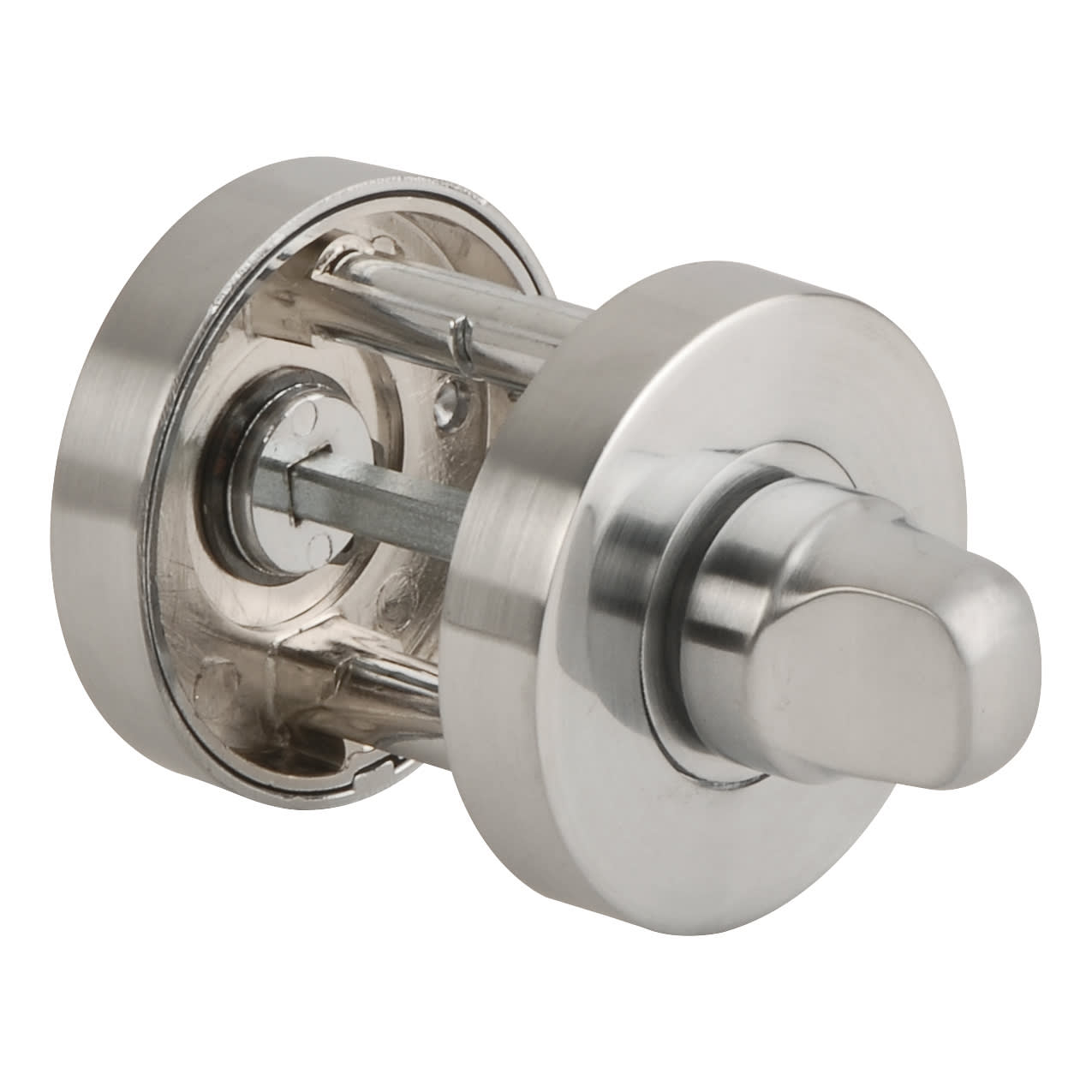 Bathroom Turn & Release - 52mm Diameter - Satin Chrome - view 3
