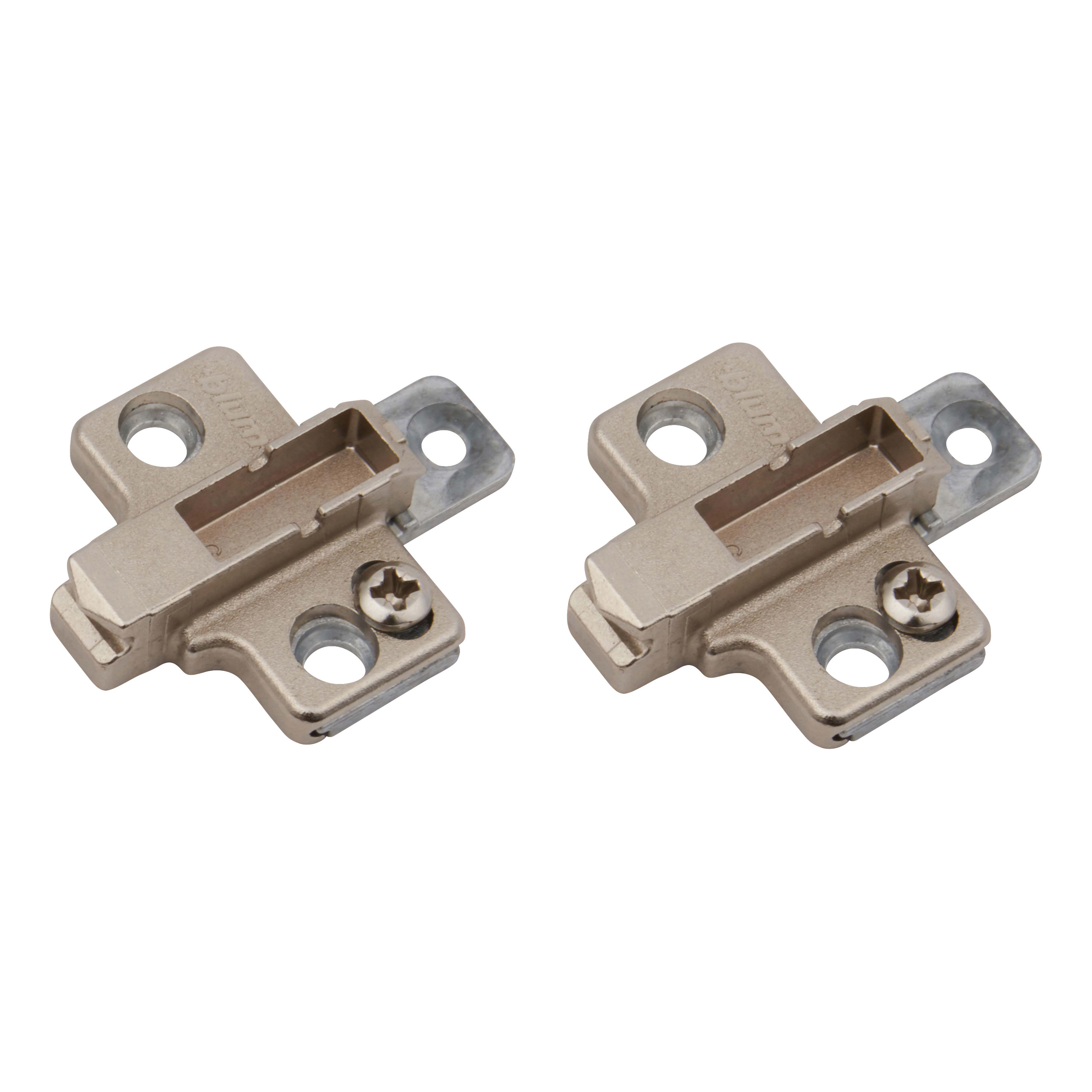 CLIP Cruciform Cabinet Mounting Plate - Screw On - 3mm Spacing - Zinc Diecast - Pair - view 2