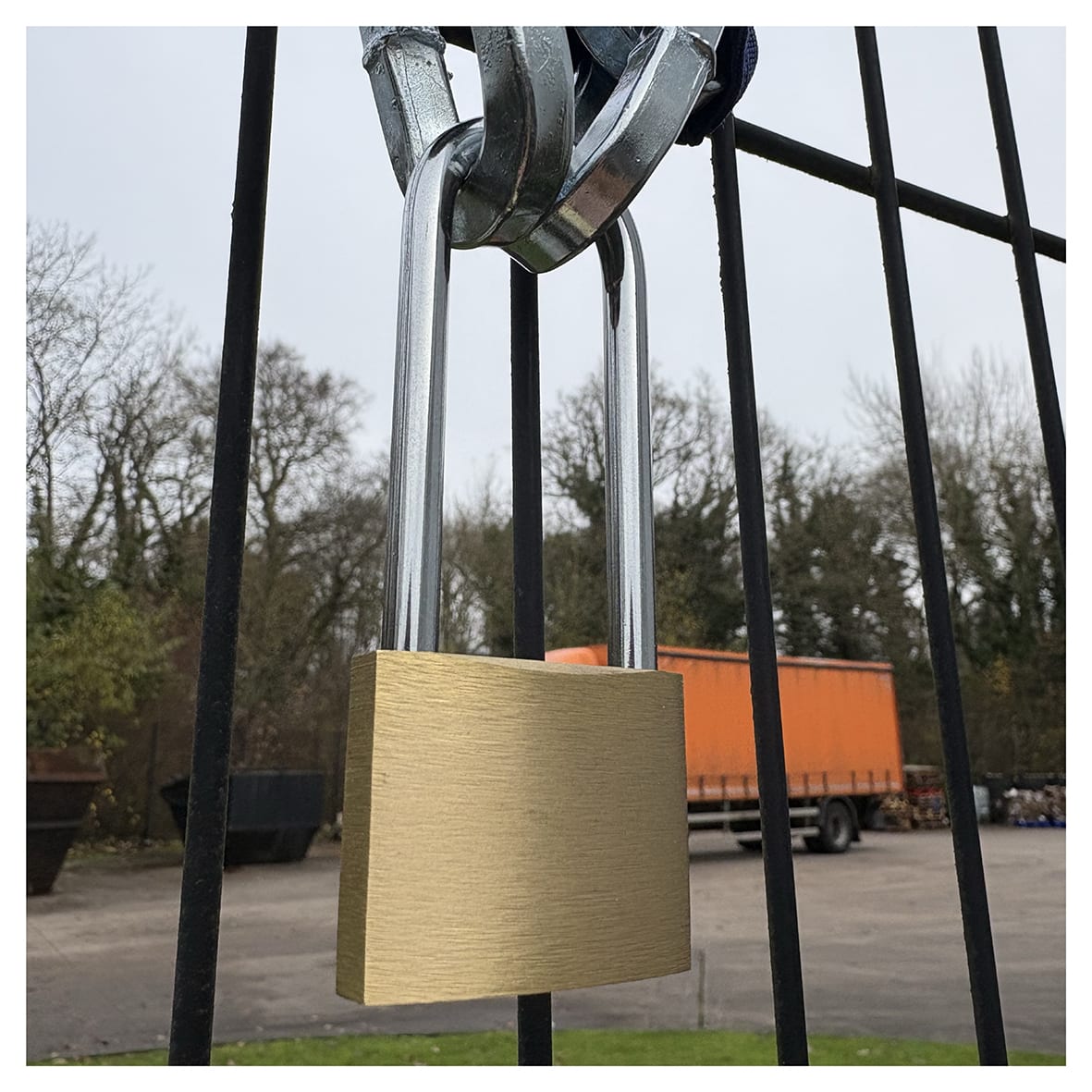 Watchman by Squire Long Shackle Padlock - 40mm Body - 64 x 23mm Shackle - Keyed to Differ - Brass - view 6